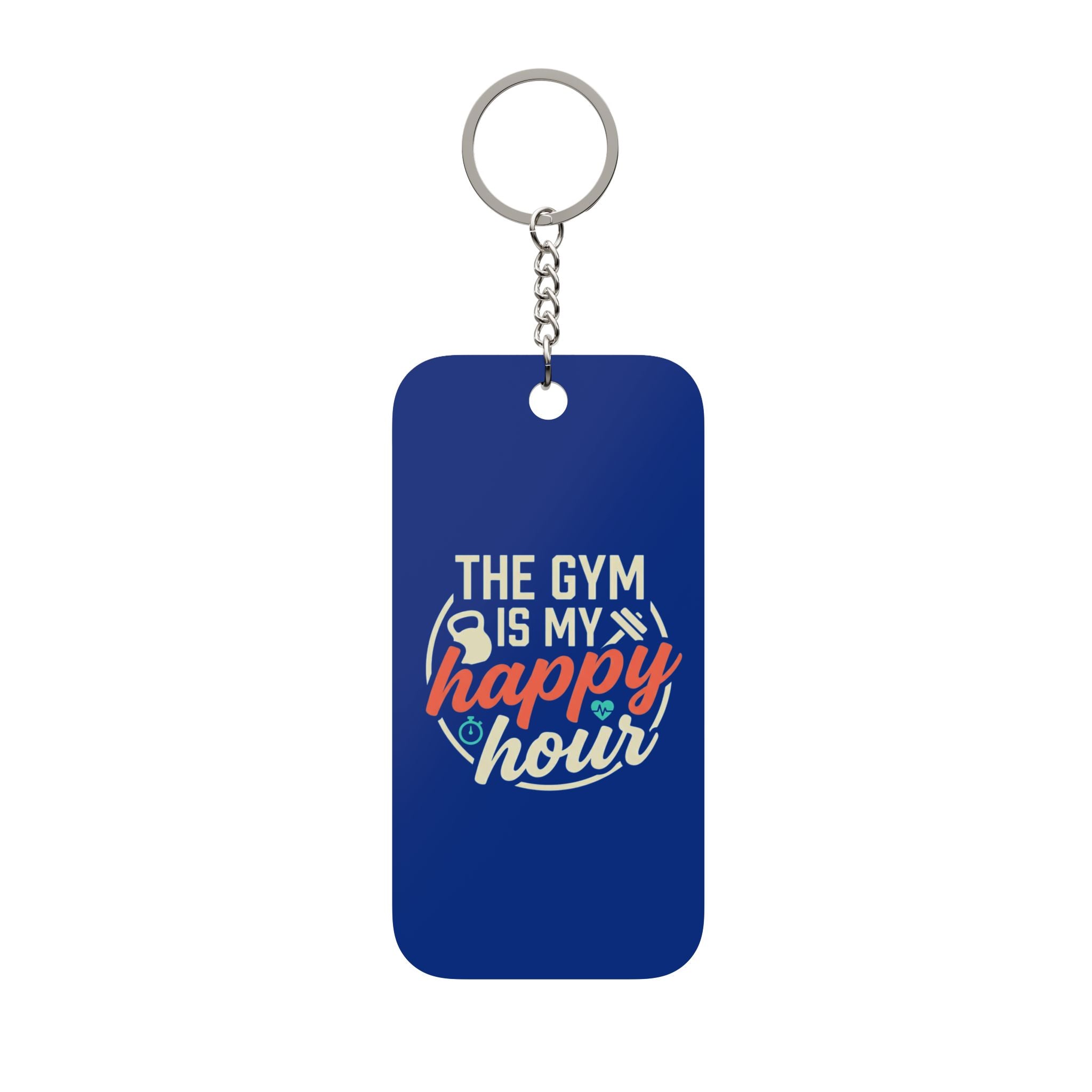 The Gym is My Happy Hour Double-Sided Keychain Charm