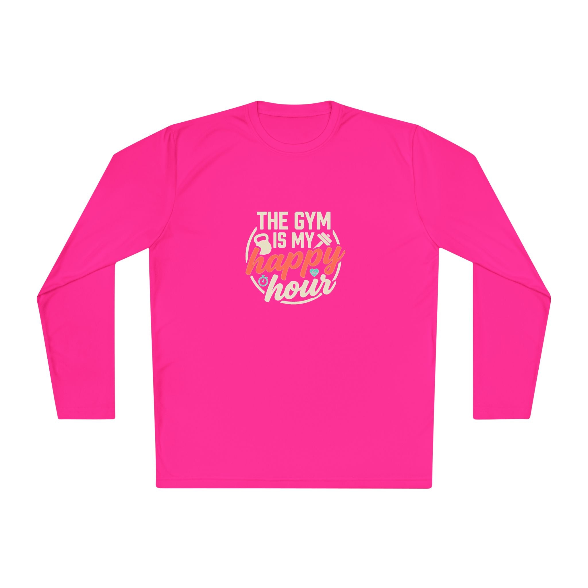 The Gym is My Happy Hour Unisex Lightweight Long Sleeve Tee