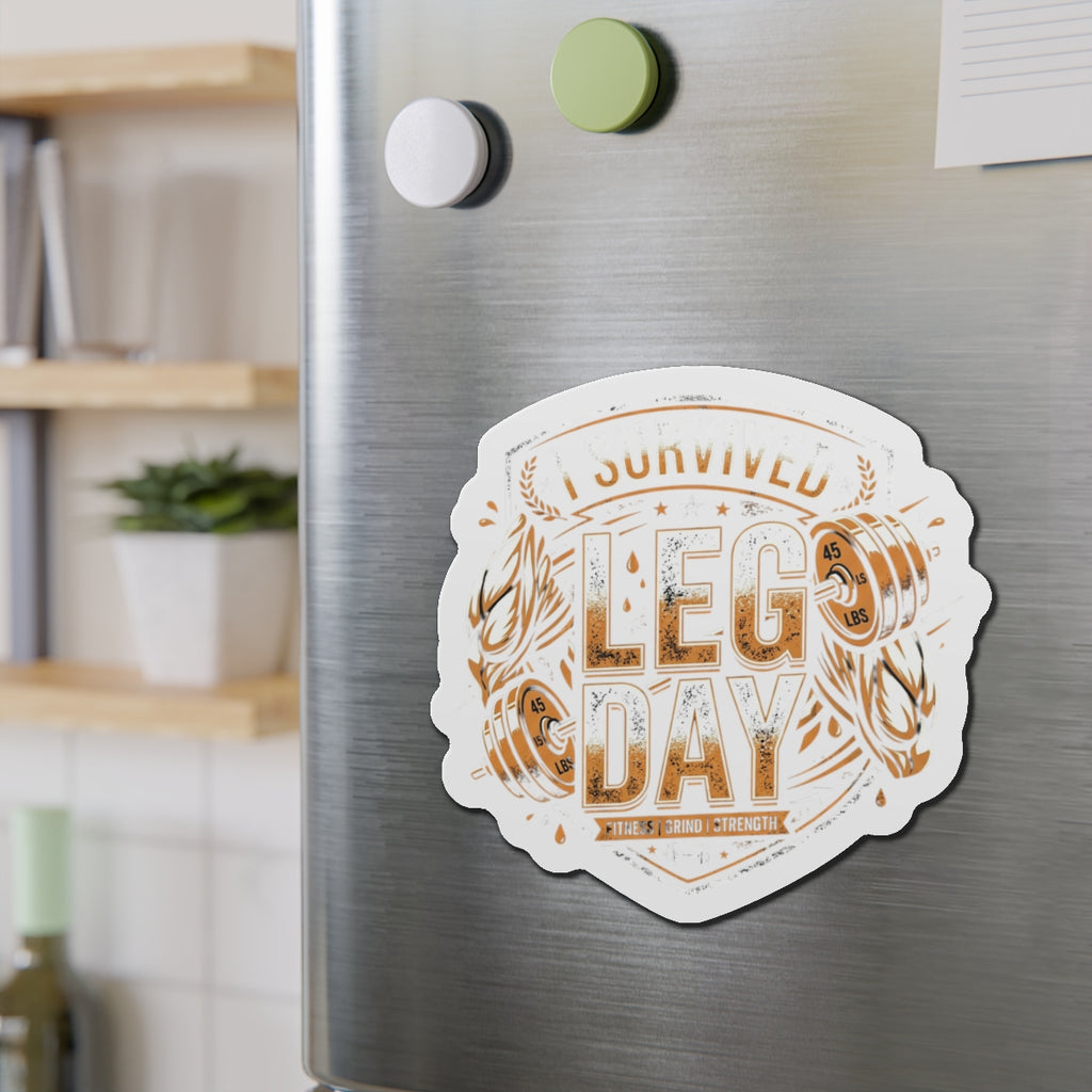 I Survived Leg Day Die-Cut Magnets