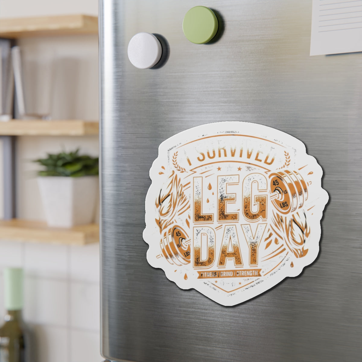 I Survived Leg Day Die-Cut Magnets