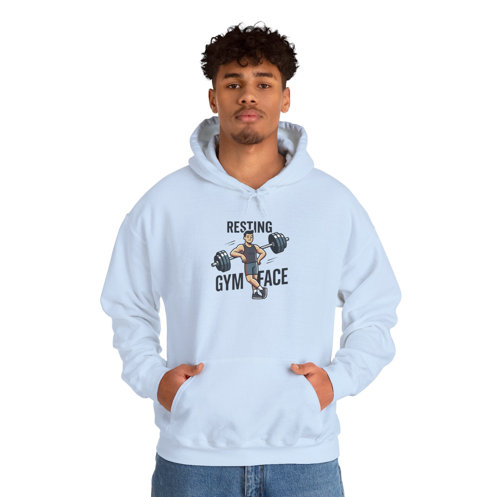Resting Gym Face Unisex Heavy Blend™ Hooded Sweatshirt