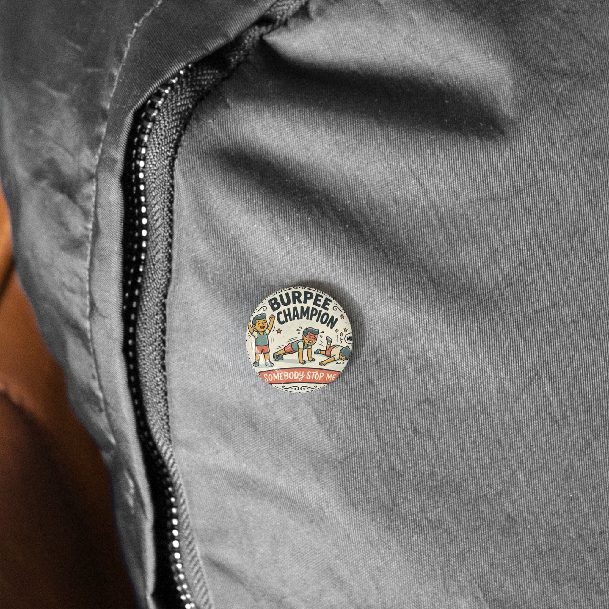 Burpee Champion Round Pins