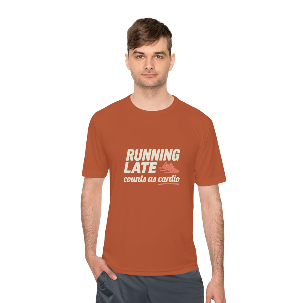 Running Late Counts as Cardio Unisex Moisture Wicking Tee