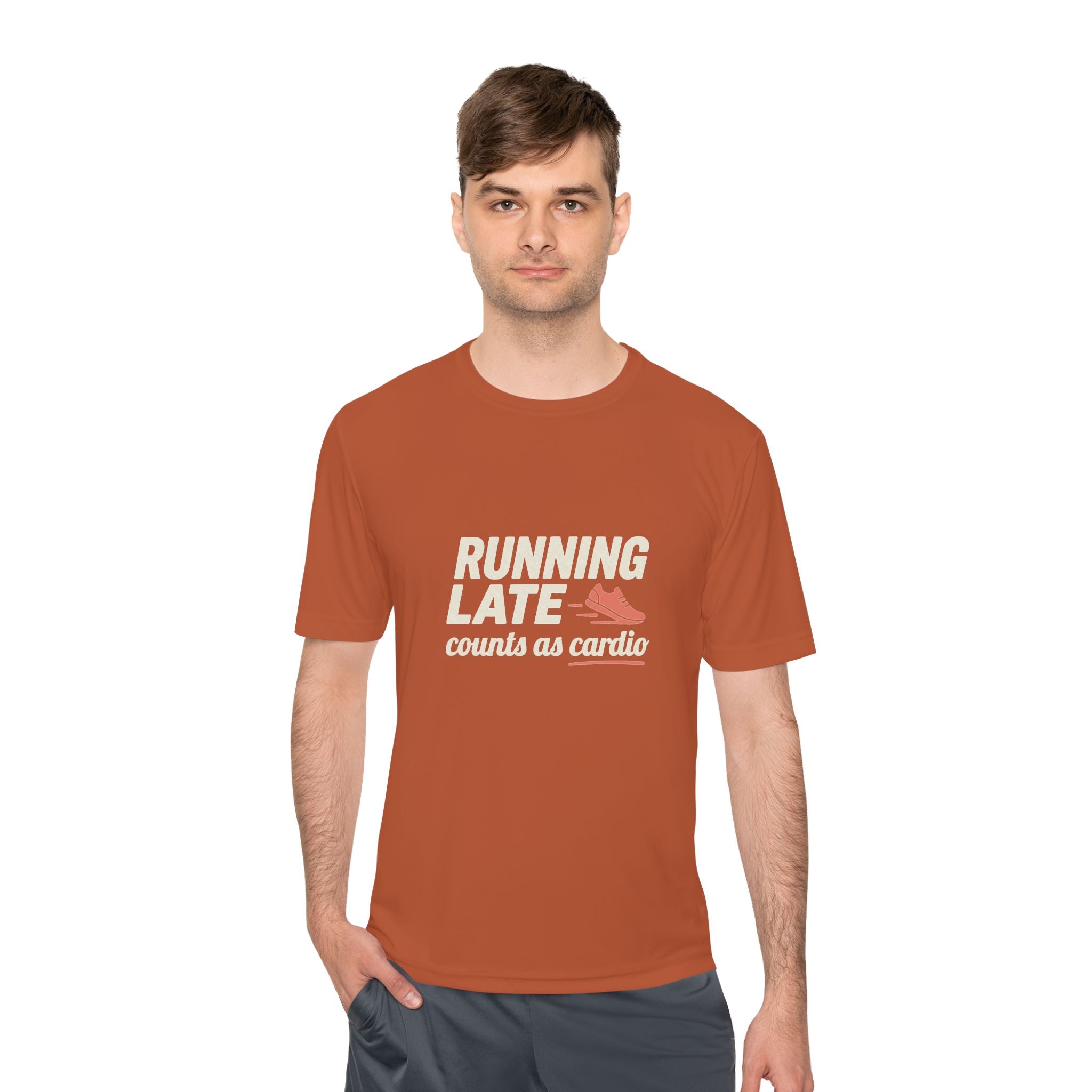 Running Late Counts as Cardio Unisex Moisture Wicking Tee
