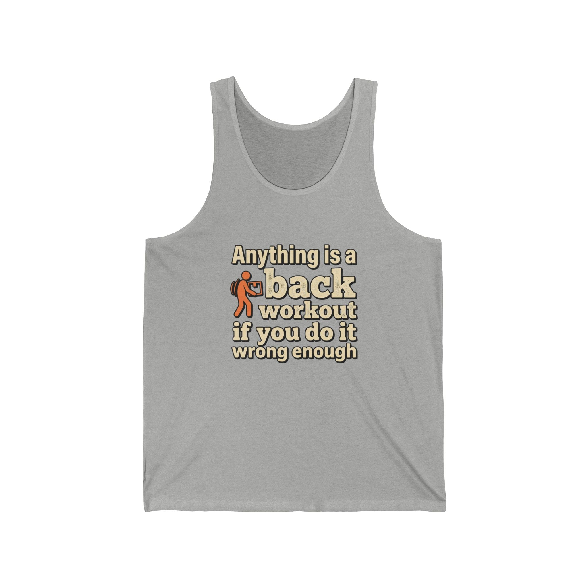 Anything is a Back Workout Unisex Jersey Tank