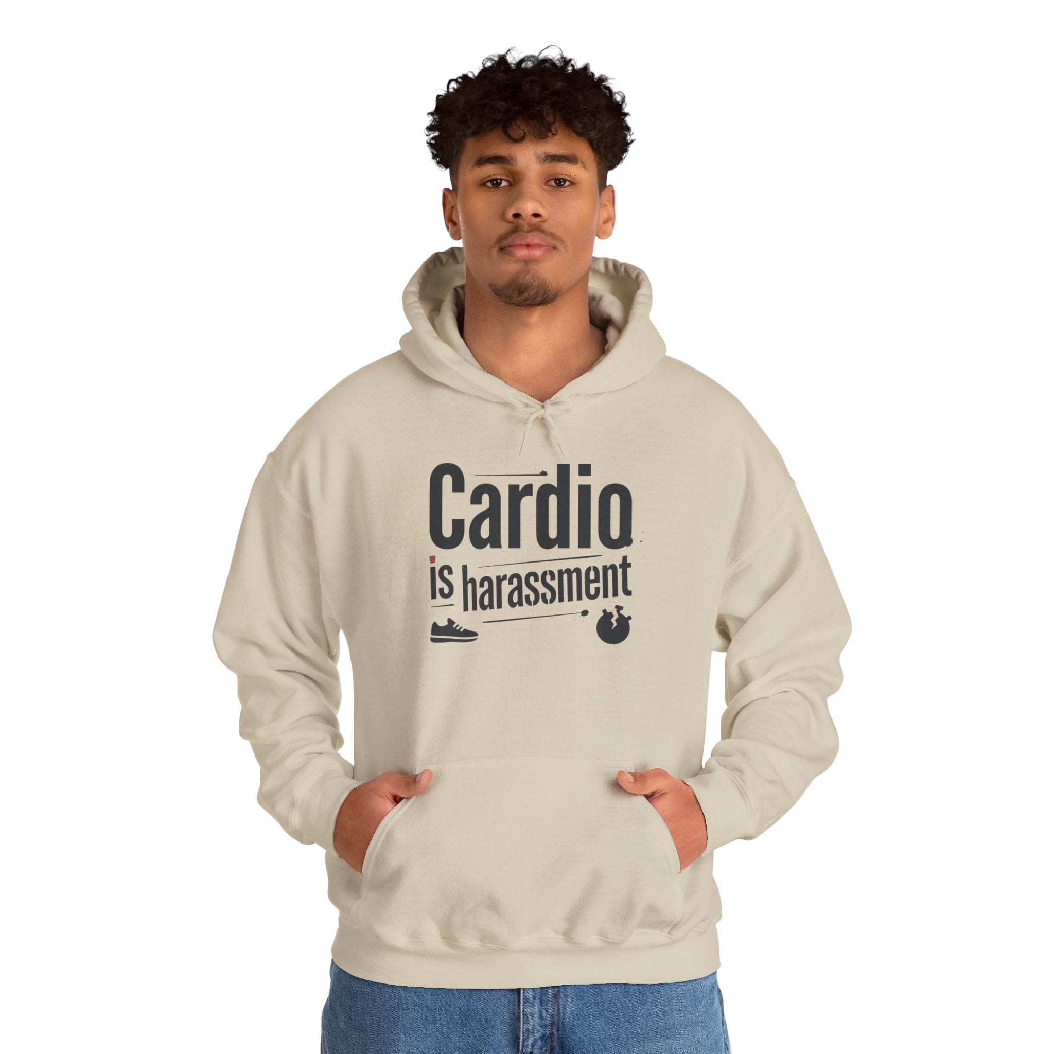 Cardio is Harassment Unisex Heavy Blend™ Hooded Sweatshirt