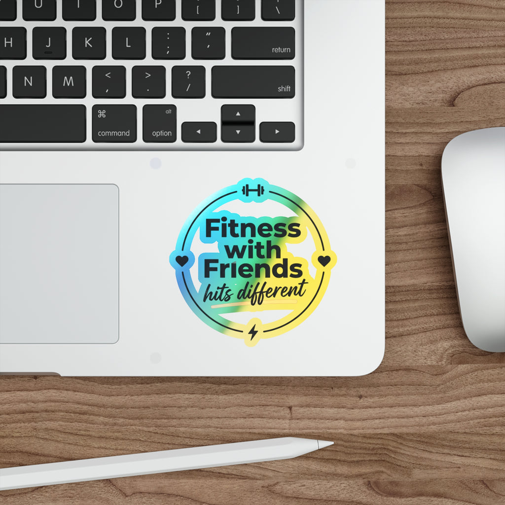 Fitness with Friends Holographic Die-cut Stickers