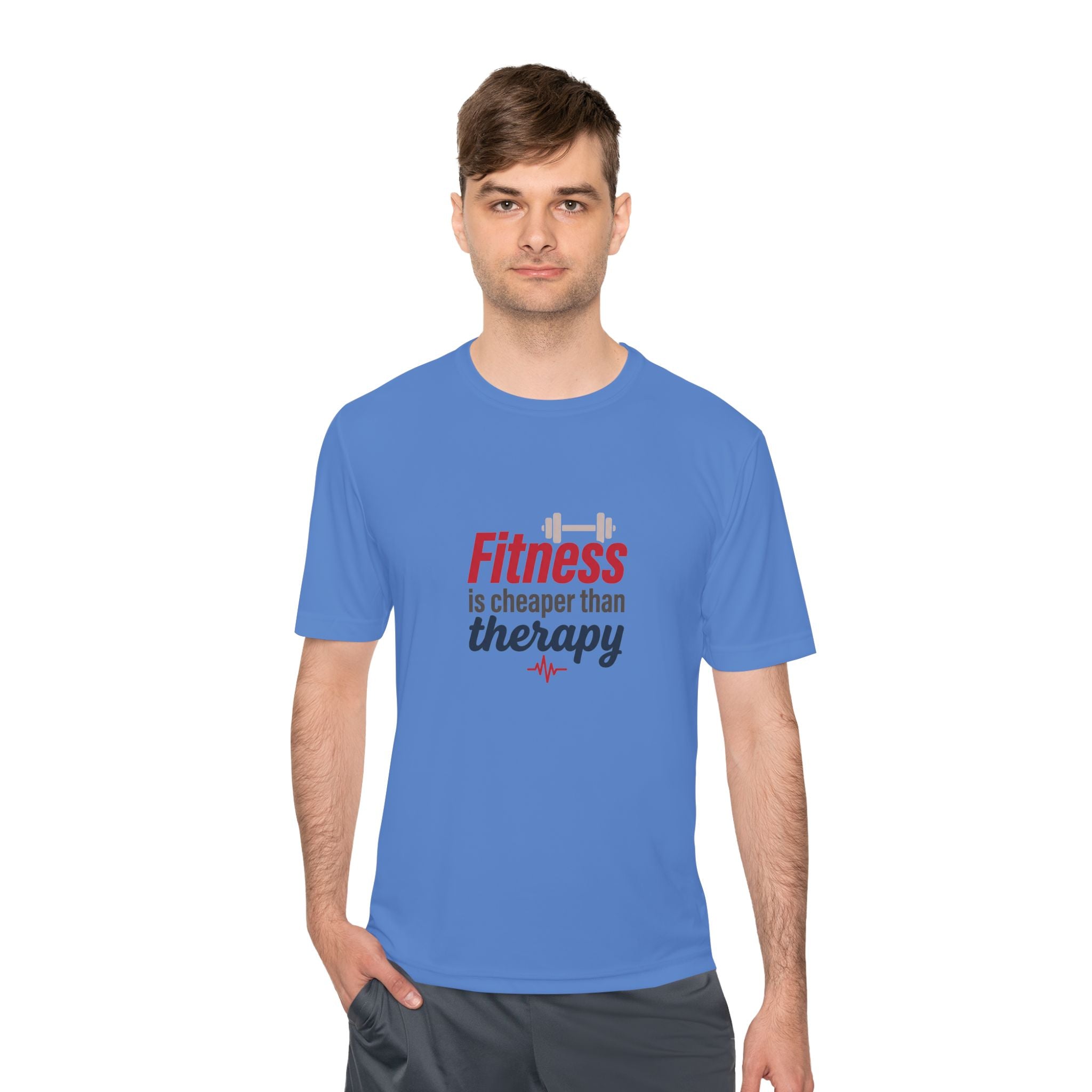 Fitness is Cheaper than Therapy Unisex Moisture Wicking Tee