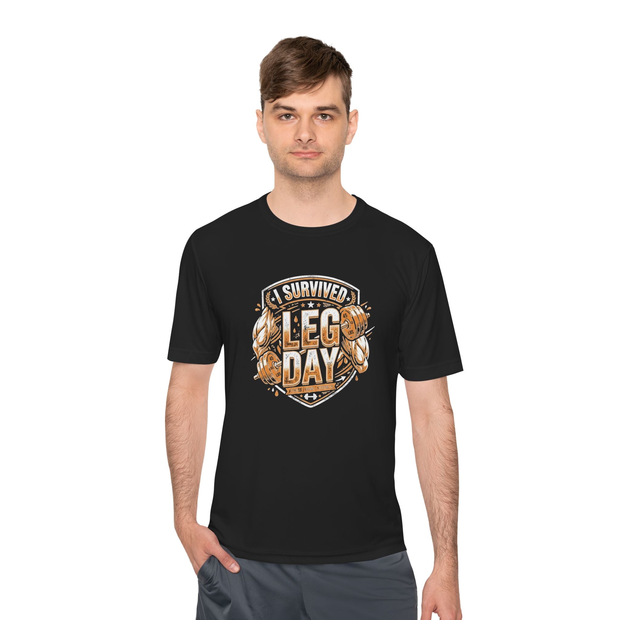 I Survived Leg Day Unisex Moisture Wicking Tee