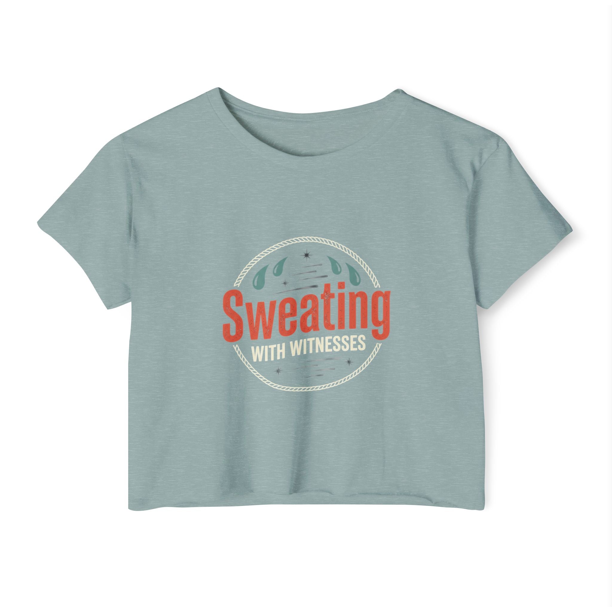 Sweating with Witnesses Women's Festival Crop Top