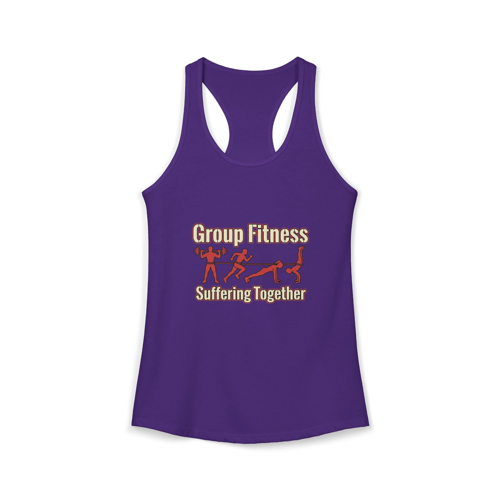 Group Fitness Suffering Together Women's Ideal Racerback Tank