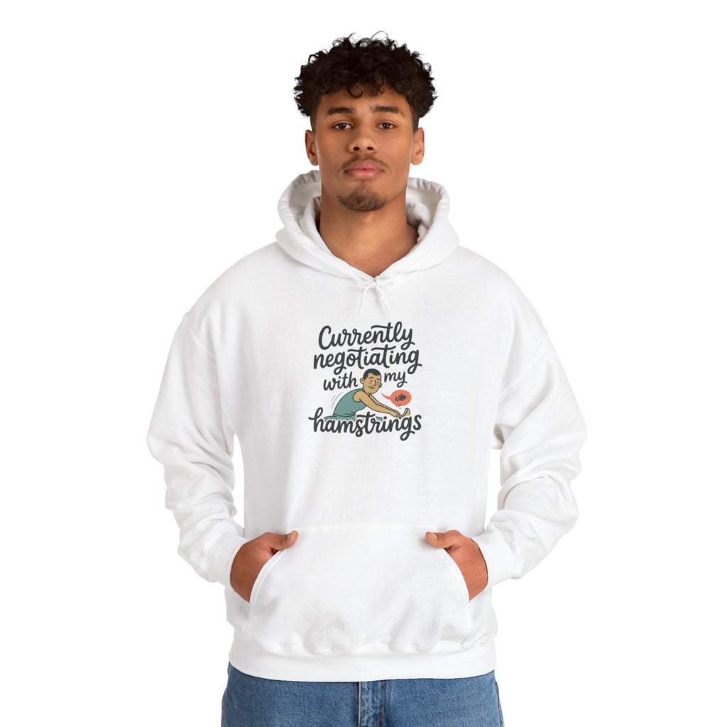 Currently Negotiating with my Hamstrings Unisex Heavy Blend™ Hooded Sweatshirt