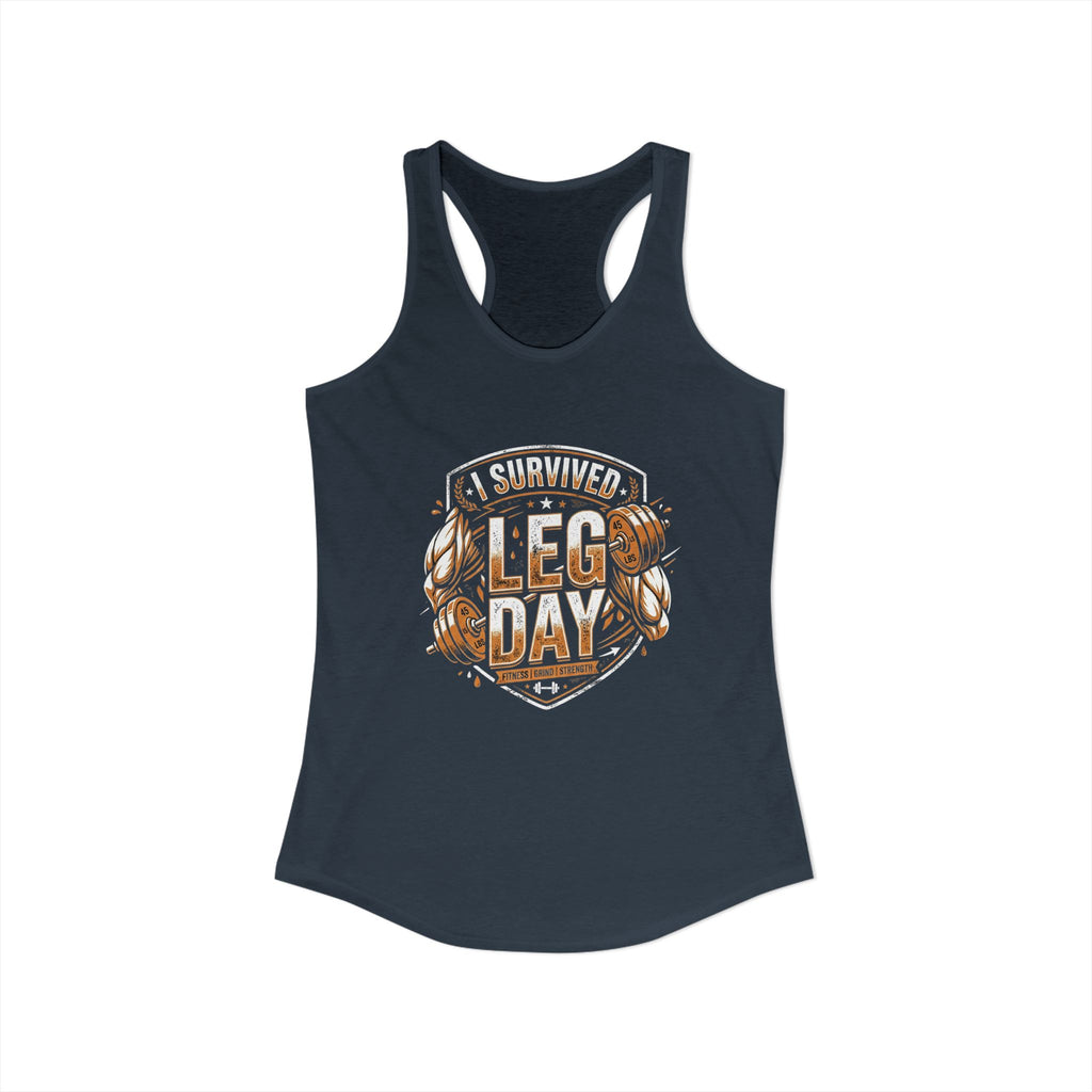 I Survived Leg Day Women's Ideal Racerback Tank
