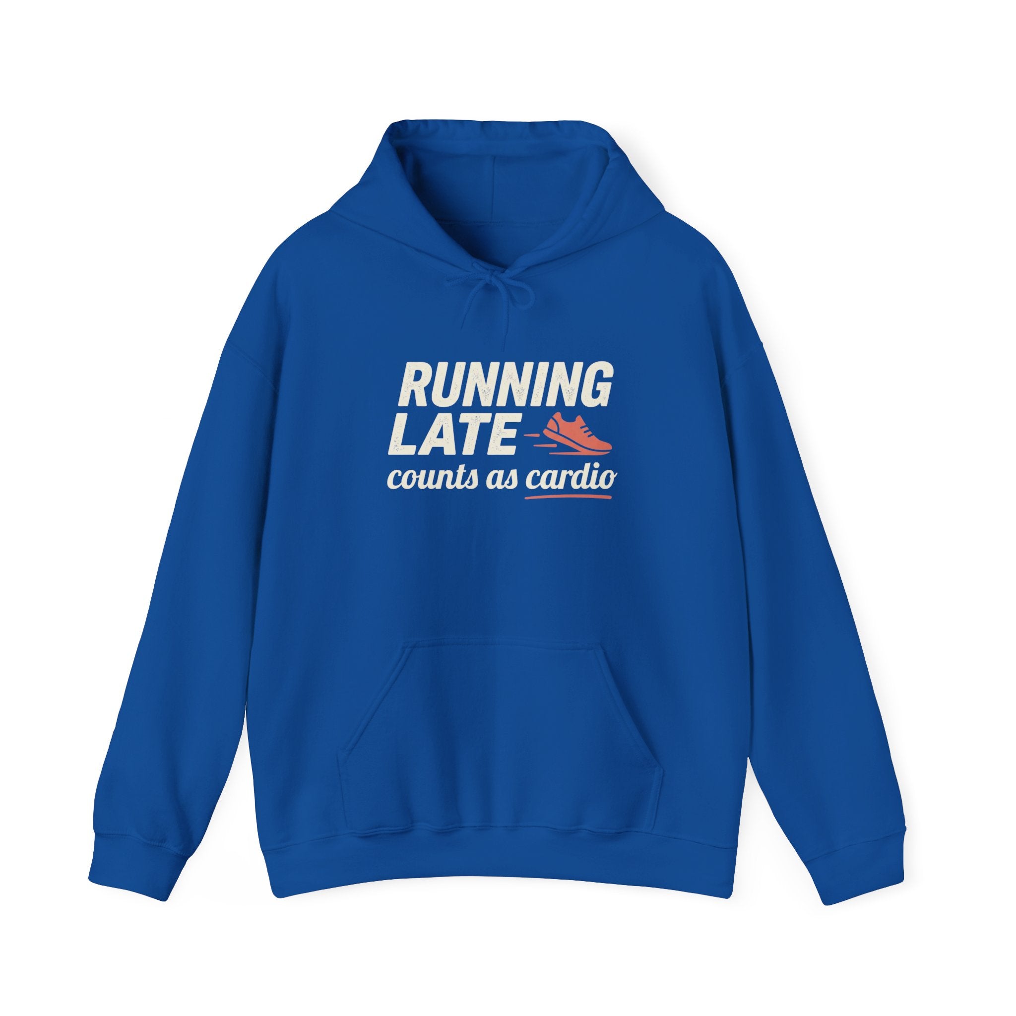 Running Late Counts as Cardio Unisex Heavy Blend™ Hooded Sweatshirt