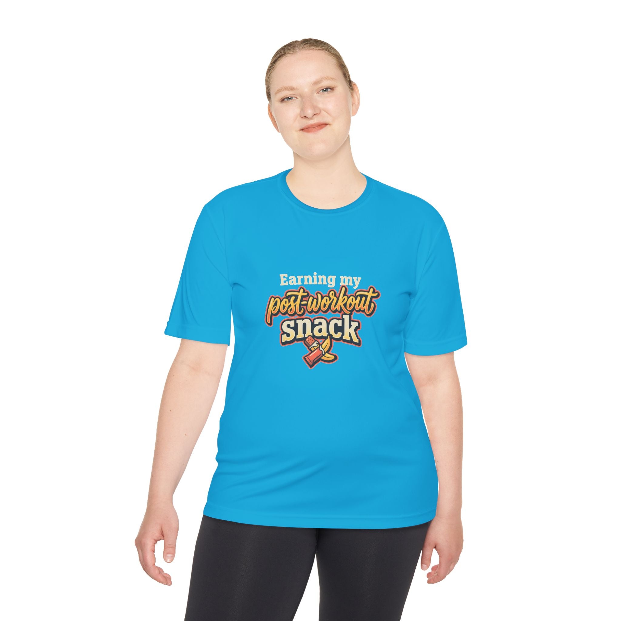 Earning My Post-Workout Snack Unisex Moisture Wicking Tee