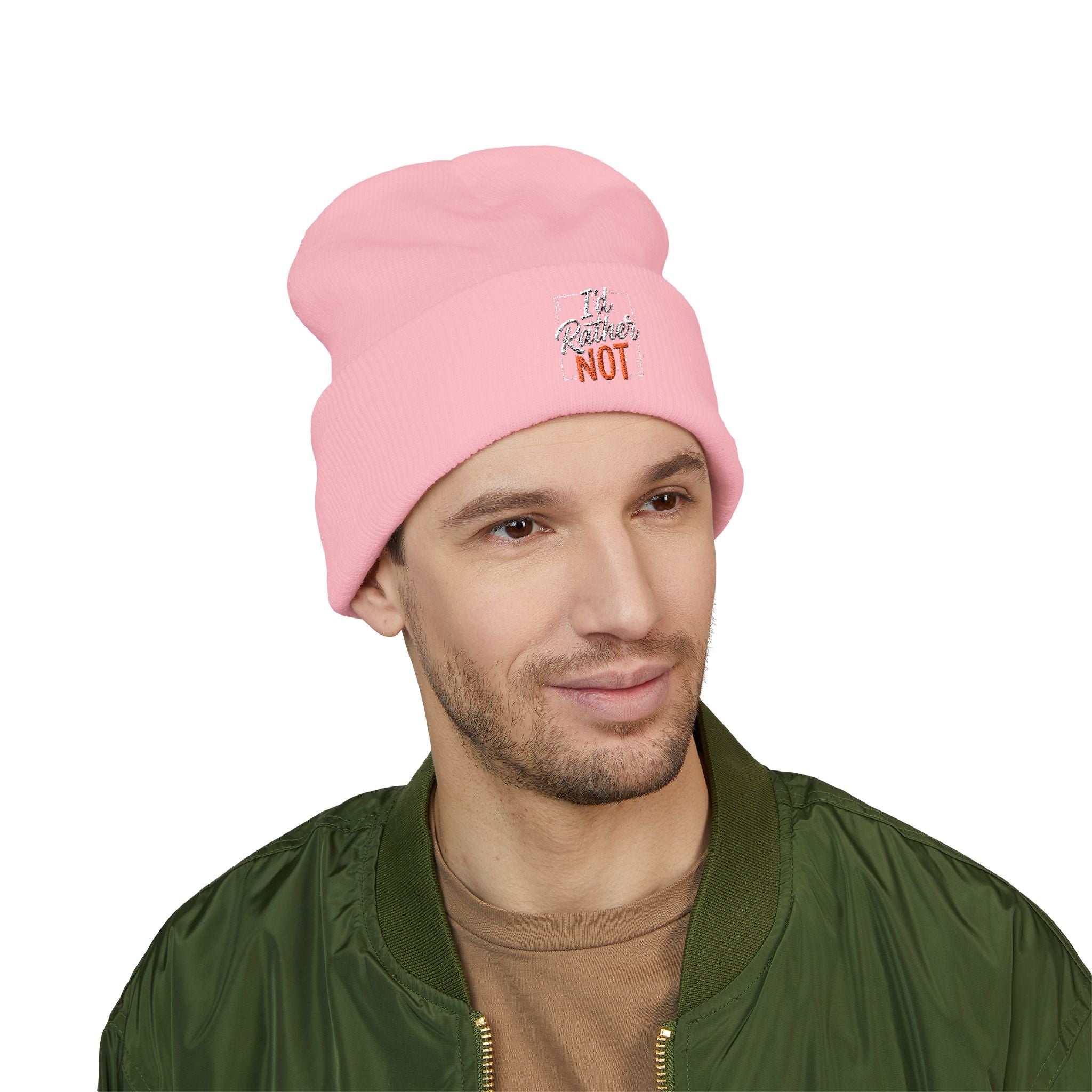 I'd Rather Not Classic Cuffed Beanie (Embroidery)
