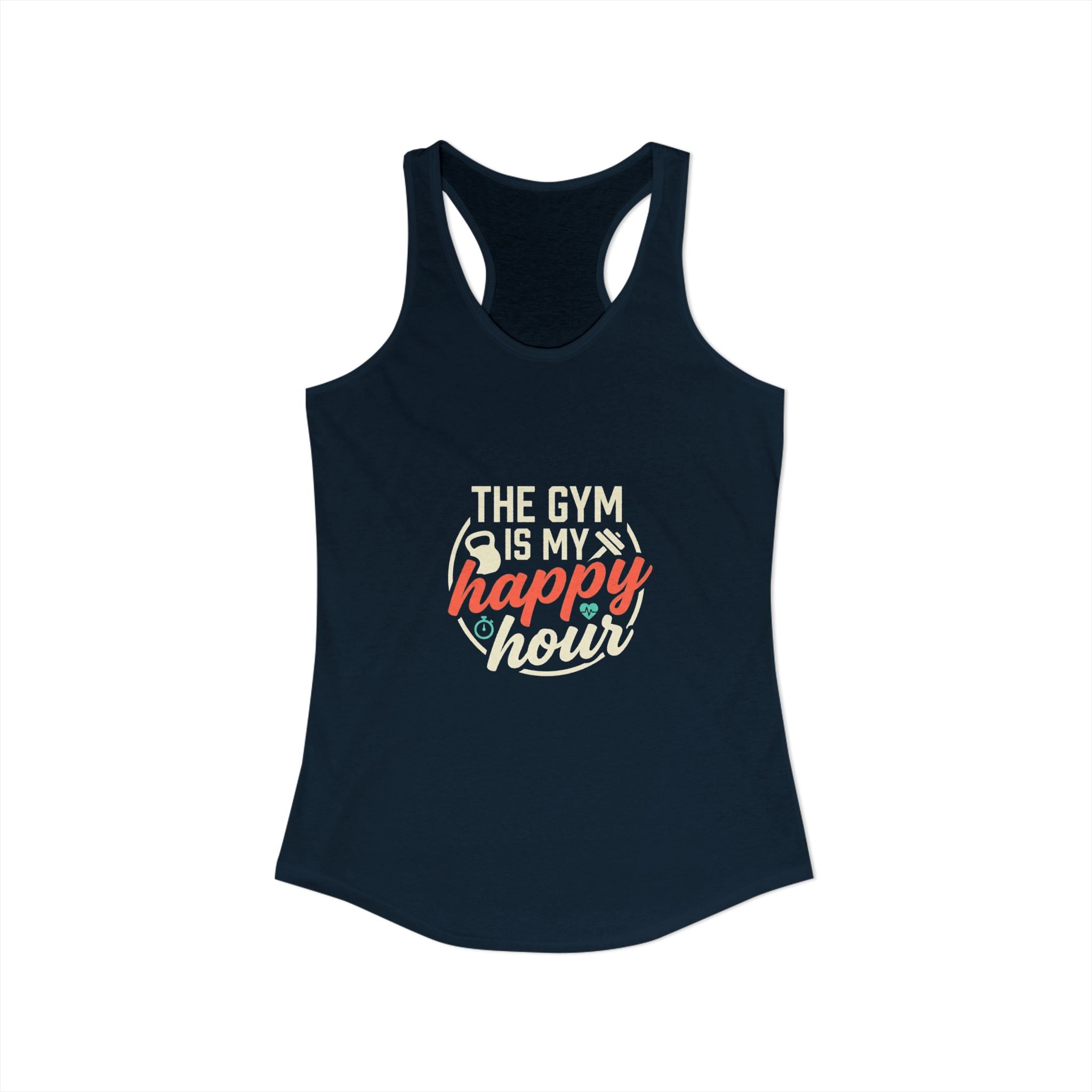 The Gym is My Happy Hour Women's Ideal Racerback Tank