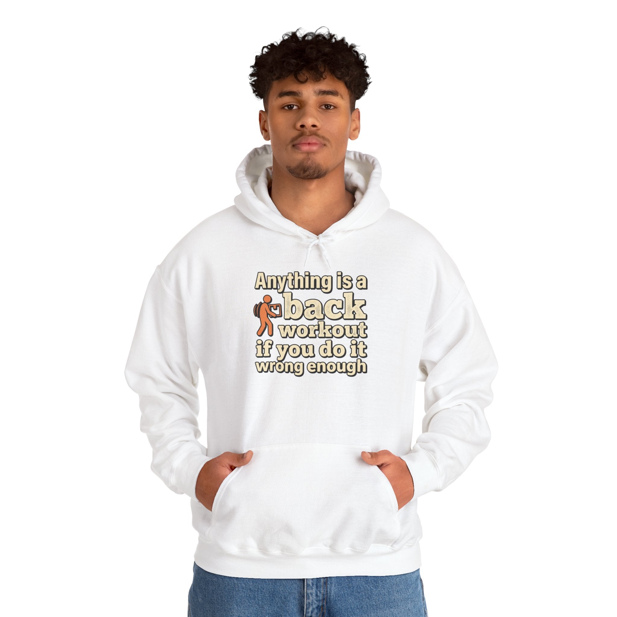 Anything is a Back Workout Unisex Heavy Blend™ Hooded Sweatshirt