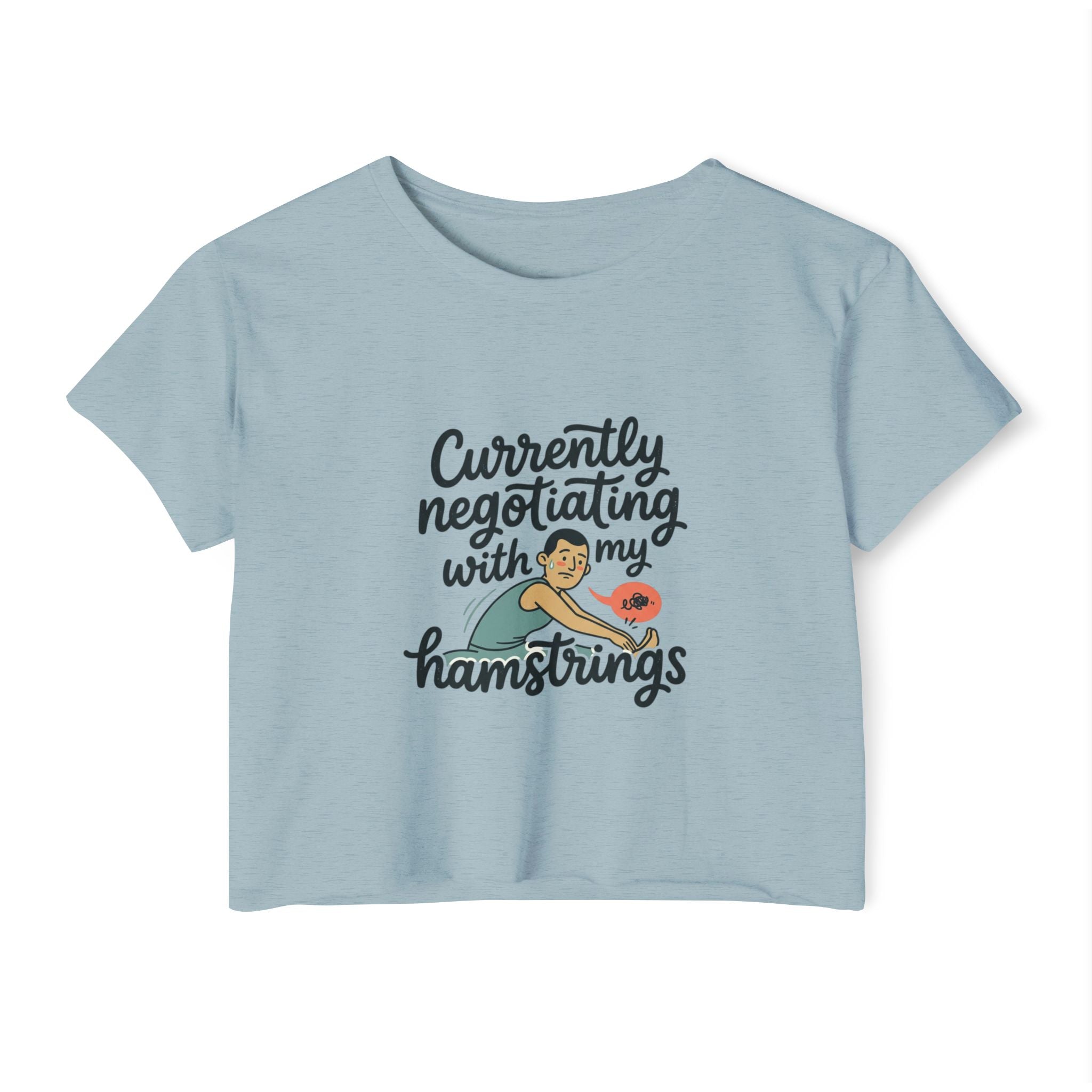 Currently Negotiating with my Hamstrings Women's Festival Crop Top