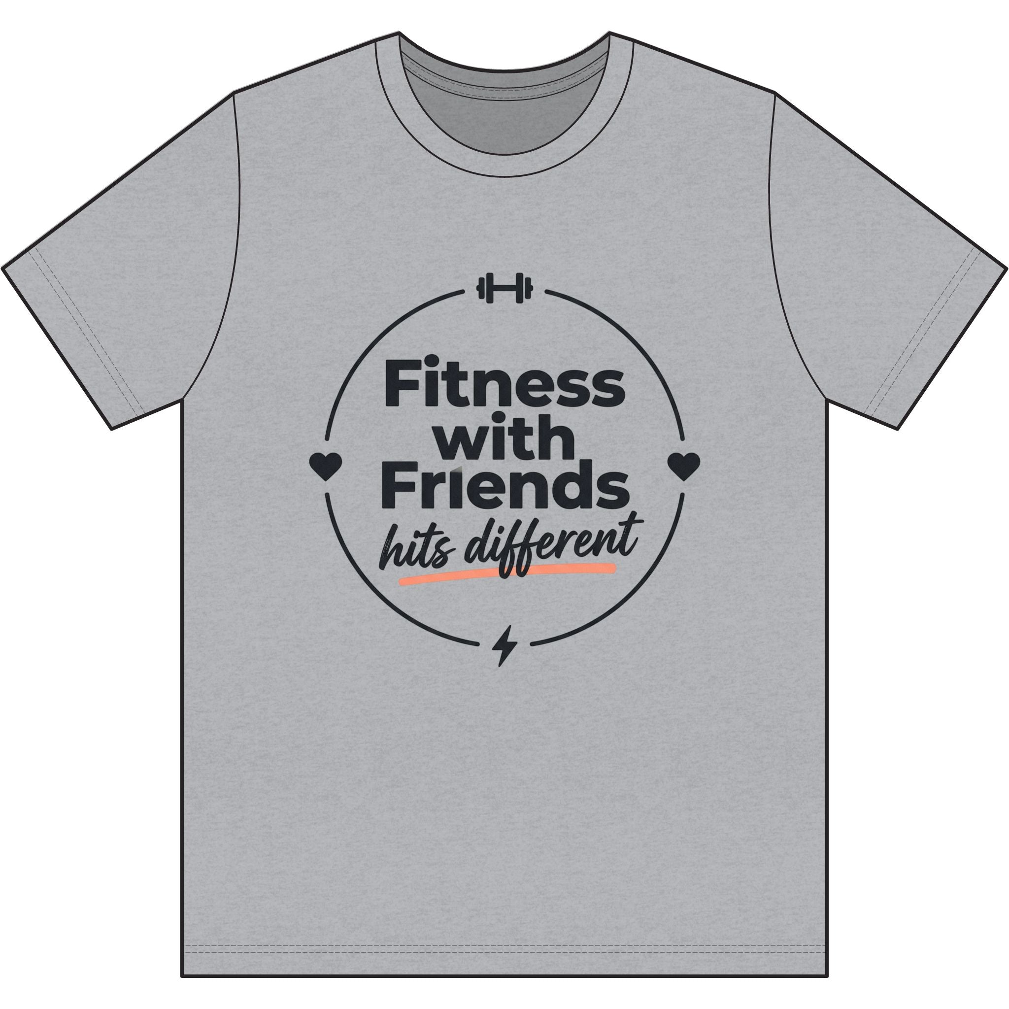 Fitness with Friends Hits Different Dri-Power 100% Polyester T-Shirt