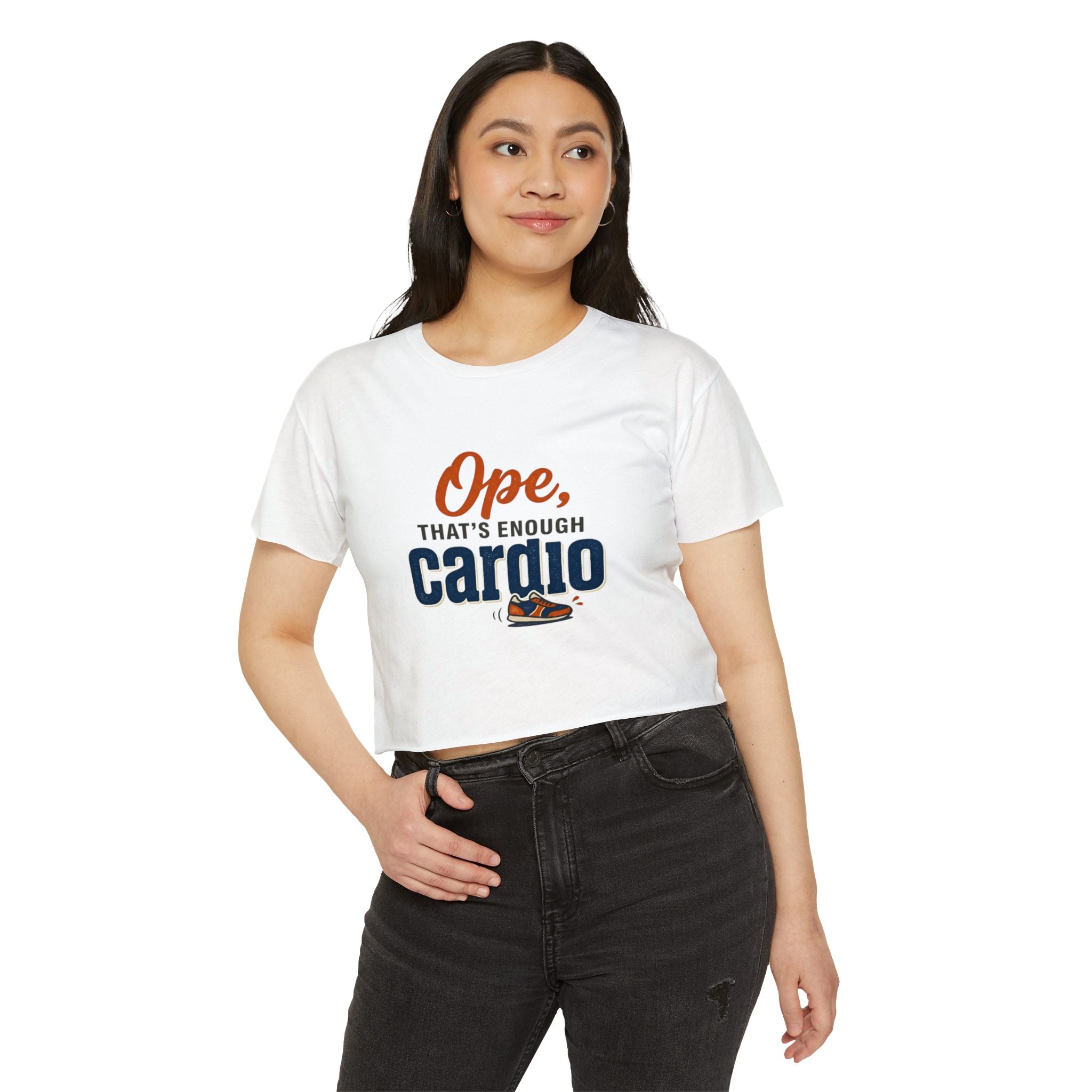 Ope, That's Enough Cardio Women's Festival Crop Top