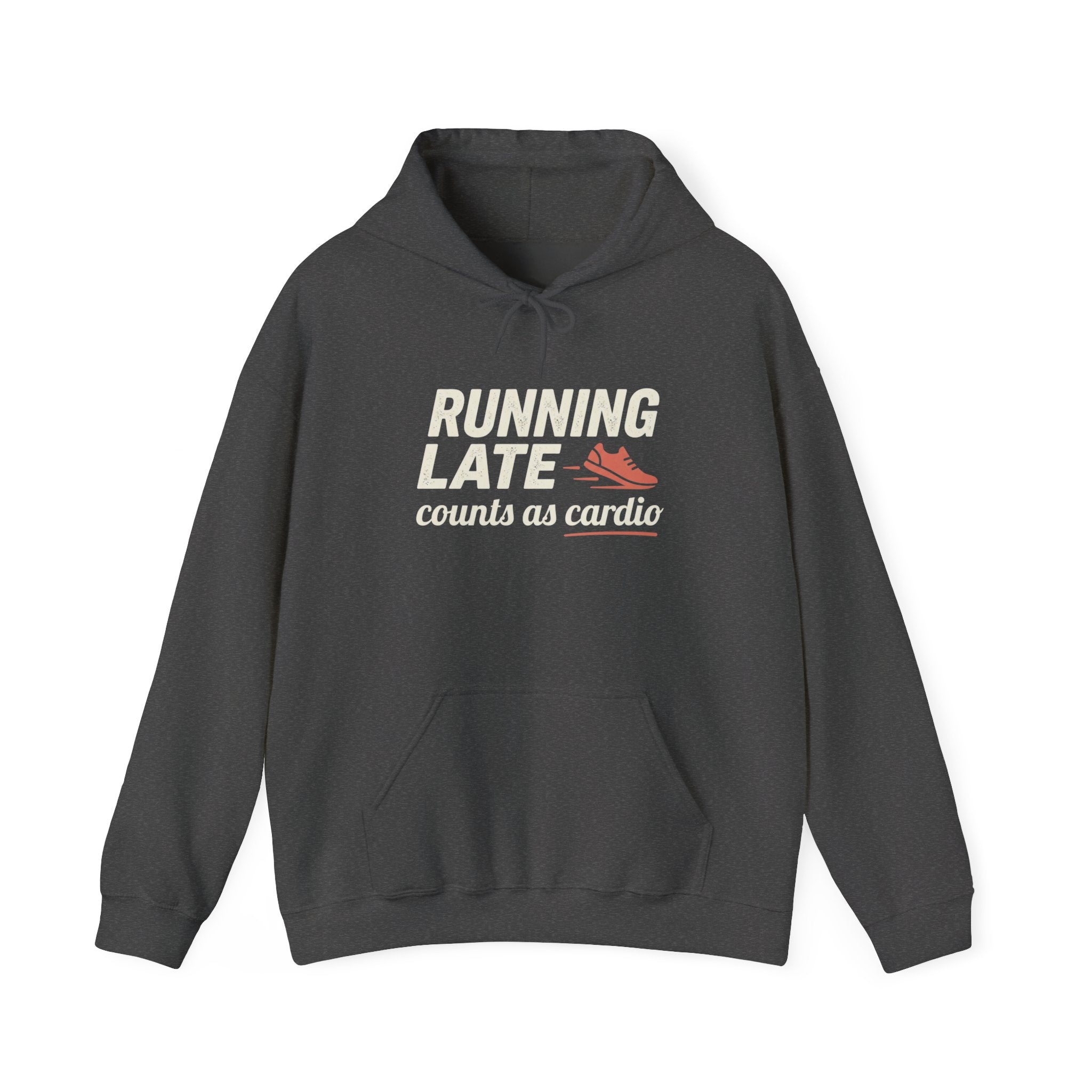 Running Late Counts as Cardio Unisex Heavy Blend™ Hooded Sweatshirt