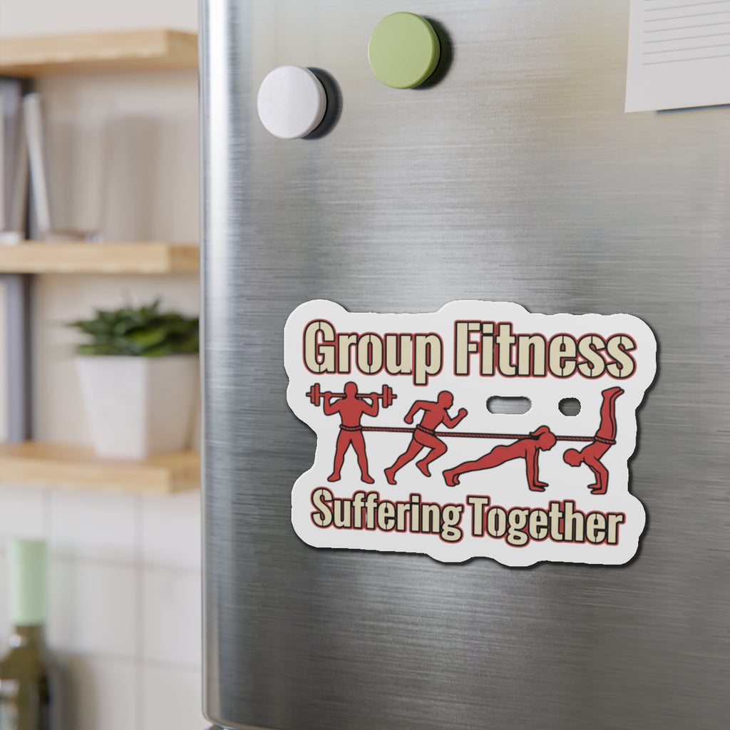 Group Fitness Suffering Together Die-Cut Magnets