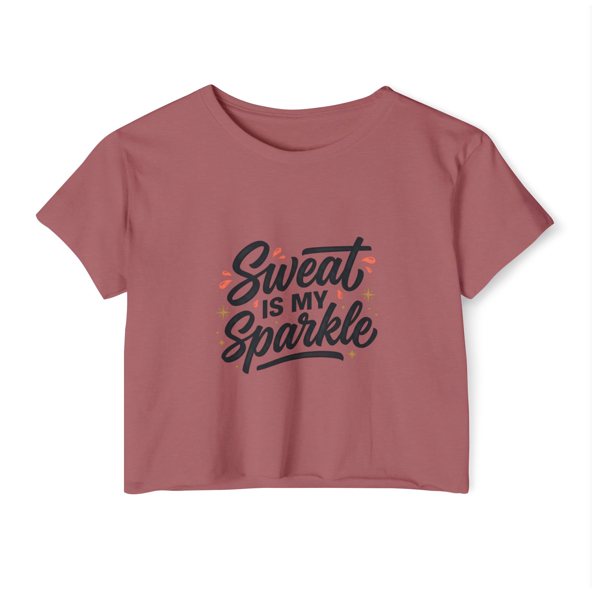 Sweat is My Sparkle Women's Festival Crop Top