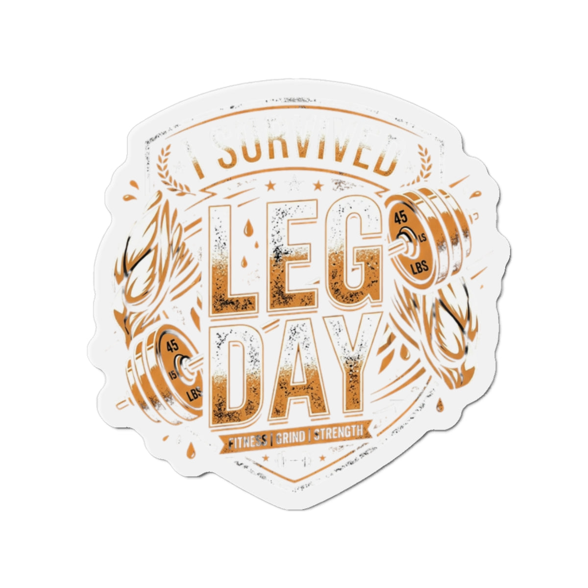 I Survived Leg Day Die-Cut Magnets