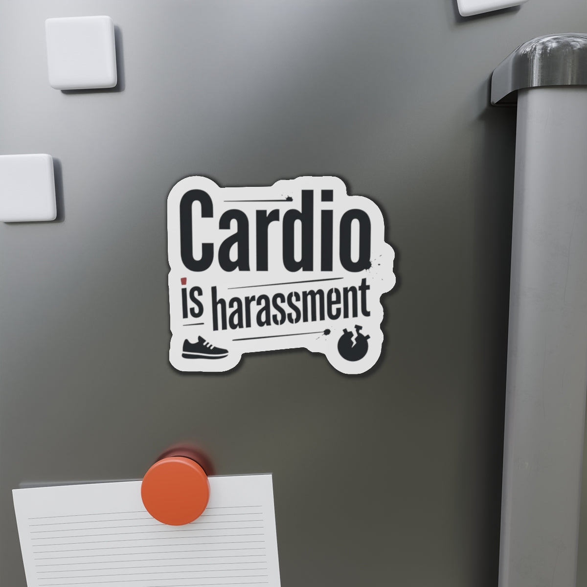 Cardio is Harassment Die-Cut Magnets