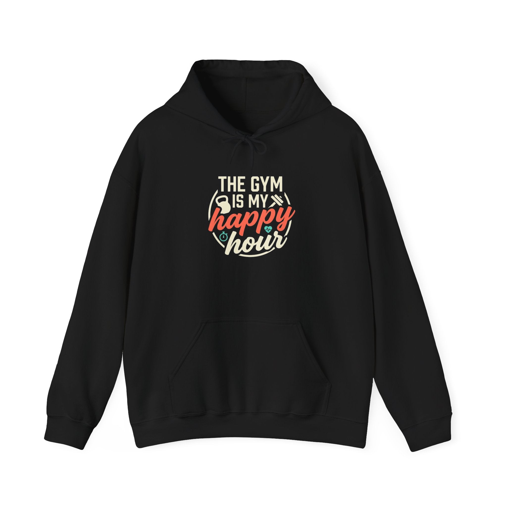 The Gym is My Happy Hour Unisex Heavy Blend™ Hooded Sweatshirt