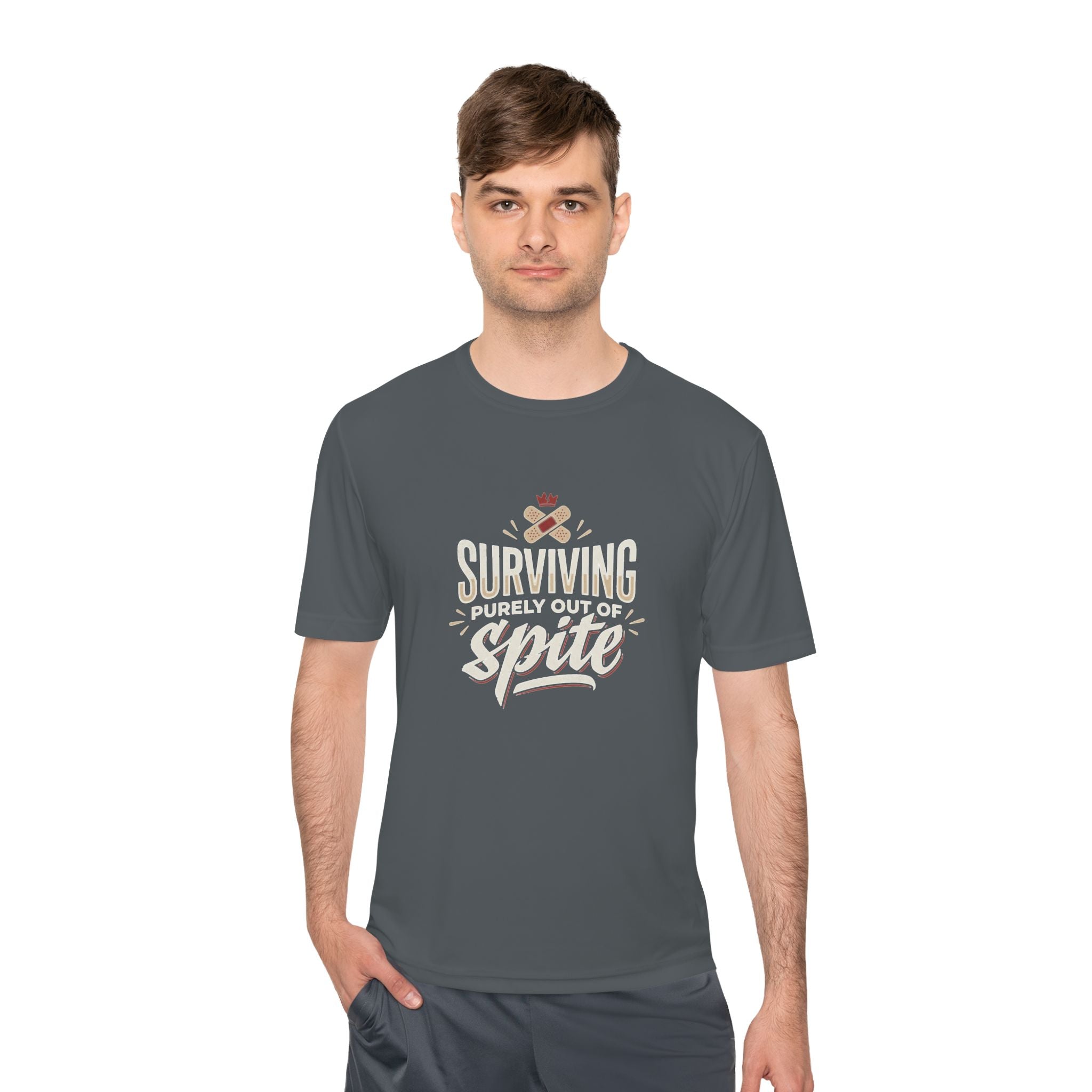Surviving Purely Out of Spite Unisex Moisture Wicking Tee
