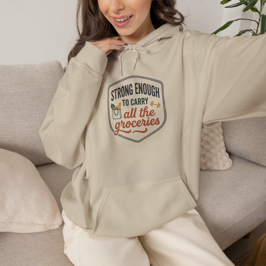 Strong Enough to Carry All the Groceries Unisex Heavy Blend™ Hooded Sweatshirt
