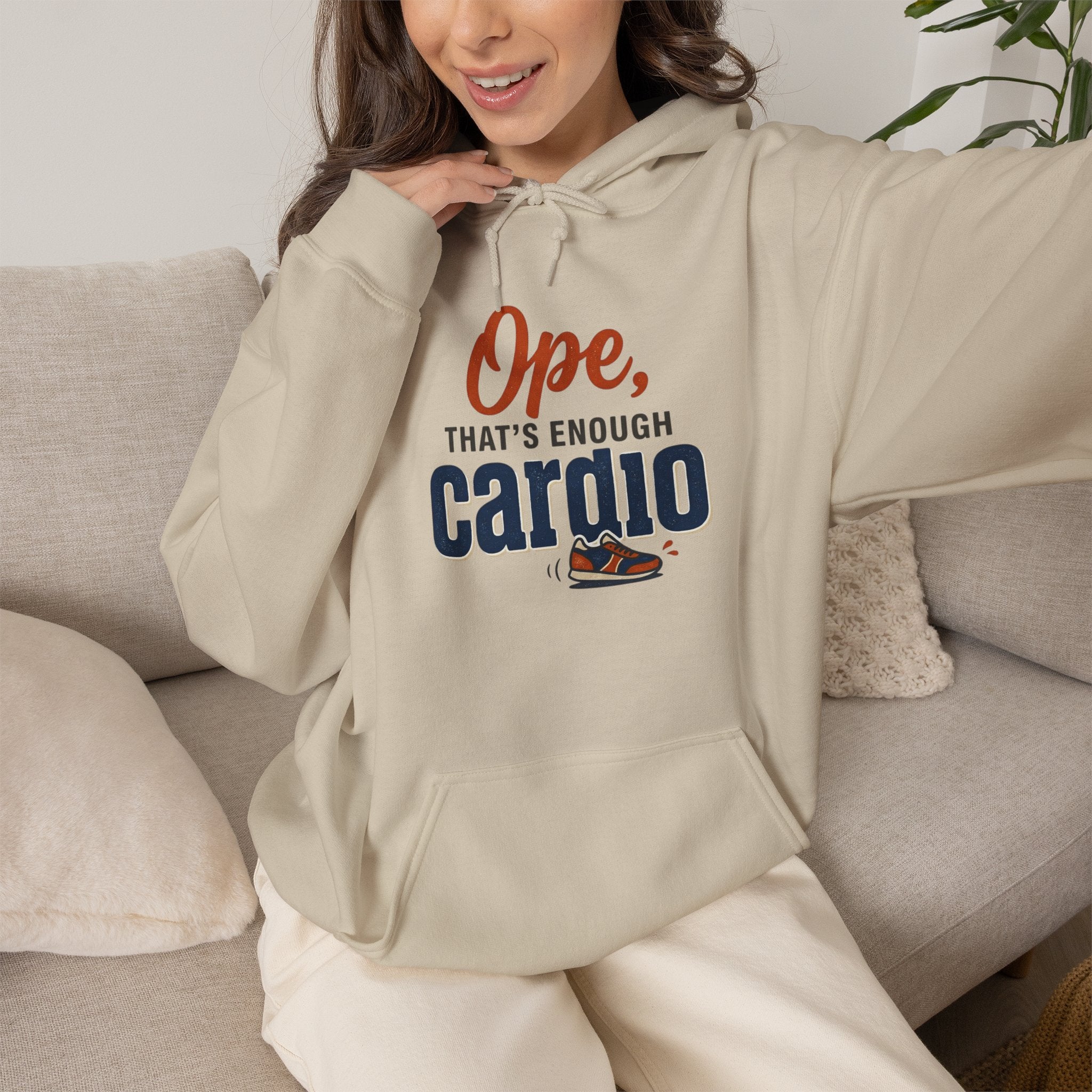 Ope, That's Enough Cardio Unisex Heavy Blend™ Hooded Sweatshirt