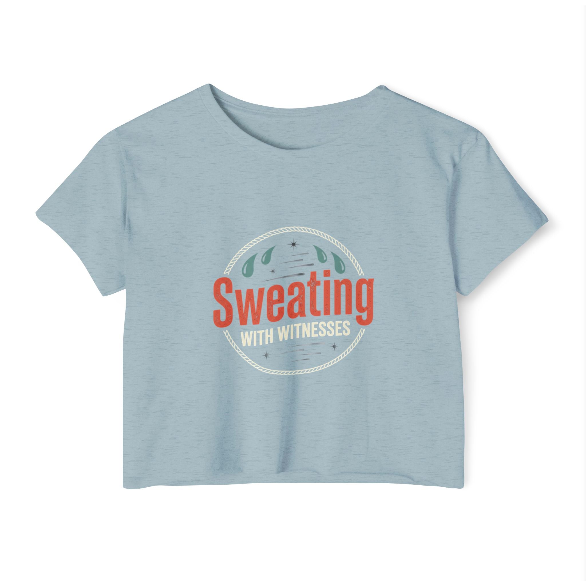 Sweating with Witnesses Women's Festival Crop Top