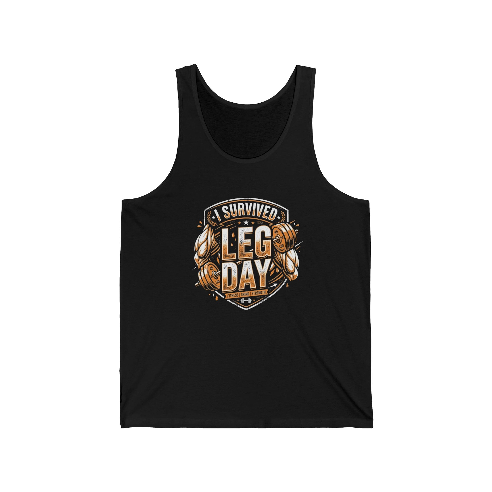 I Survived Leg Day Unisex Jersey Tank