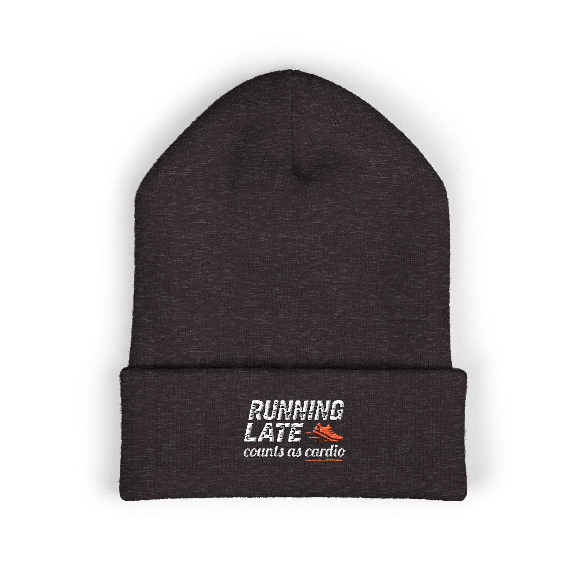 Running Late Counts as Cardio Classic Cuffed Beanie (Embroidery)