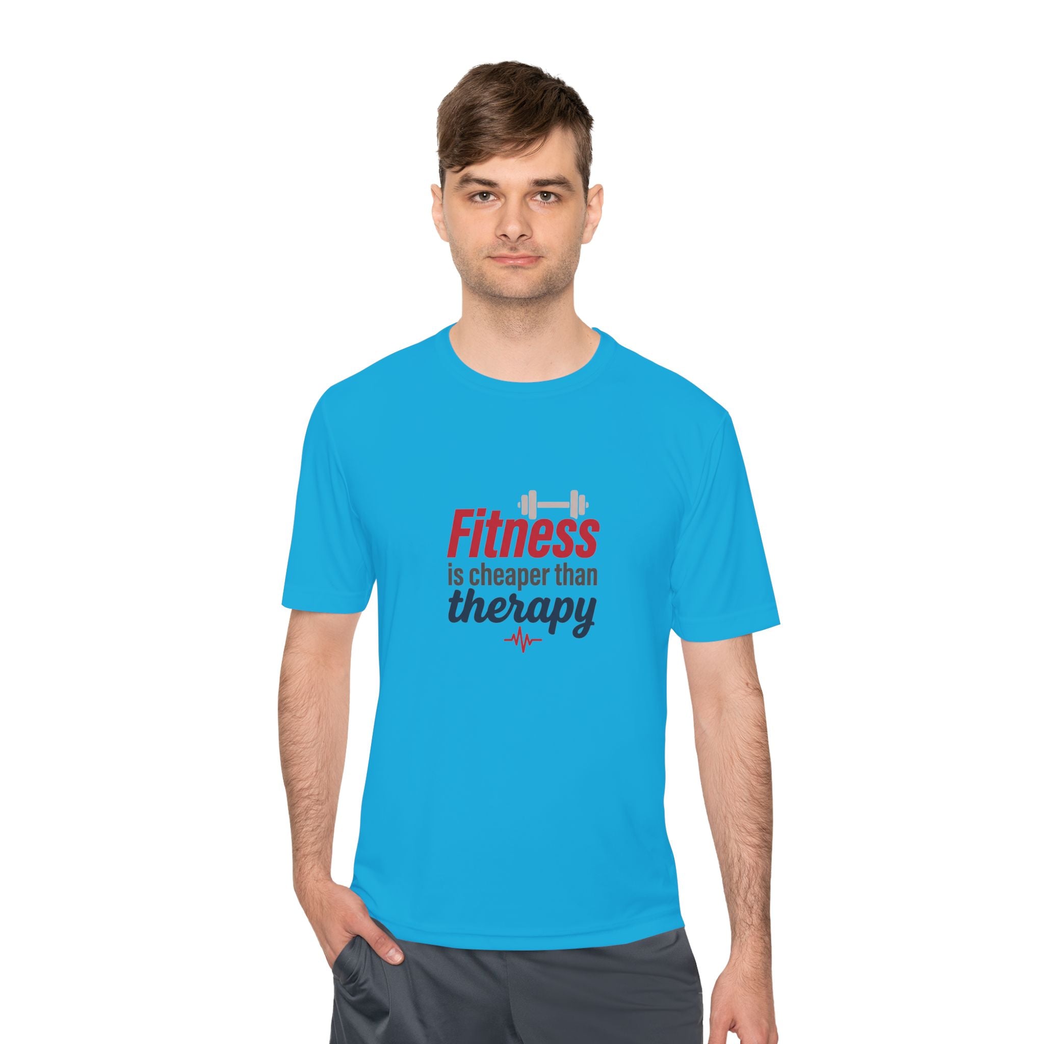 Fitness is Cheaper than Therapy Unisex Moisture Wicking Tee