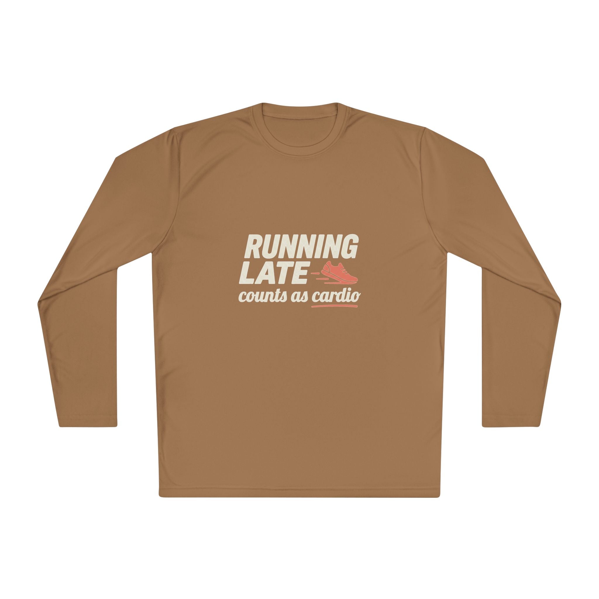Running Late Counts as Cardio Unisex Lightweight Long Sleeve Tee