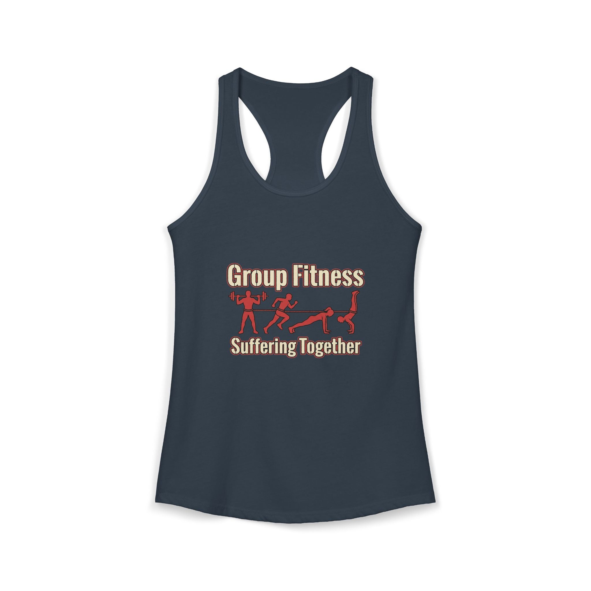Group Fitness Suffering Together Women's Ideal Racerback Tank