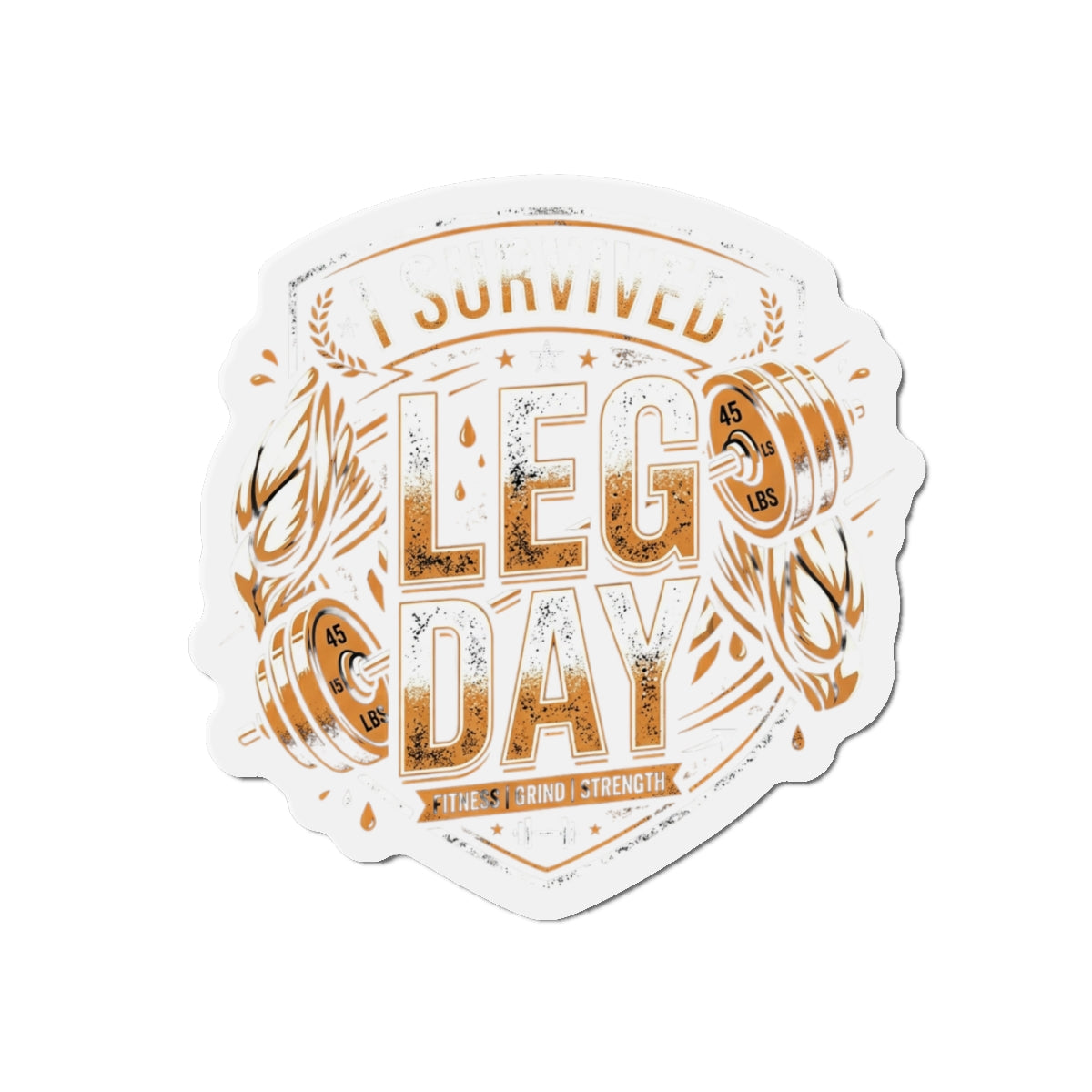I Survived Leg Day Die-Cut Magnets
