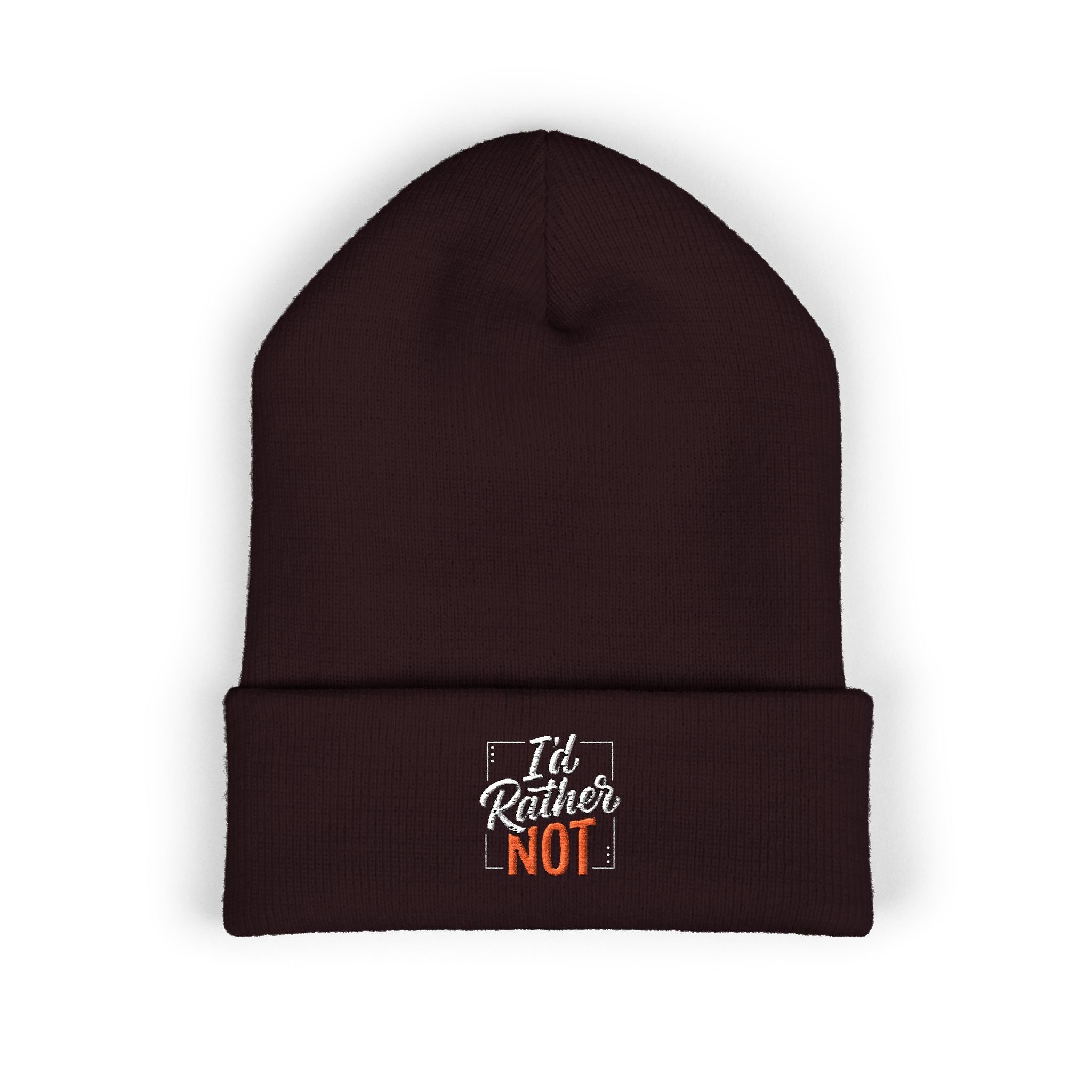 I'd Rather Not Classic Cuffed Beanie (Embroidery)