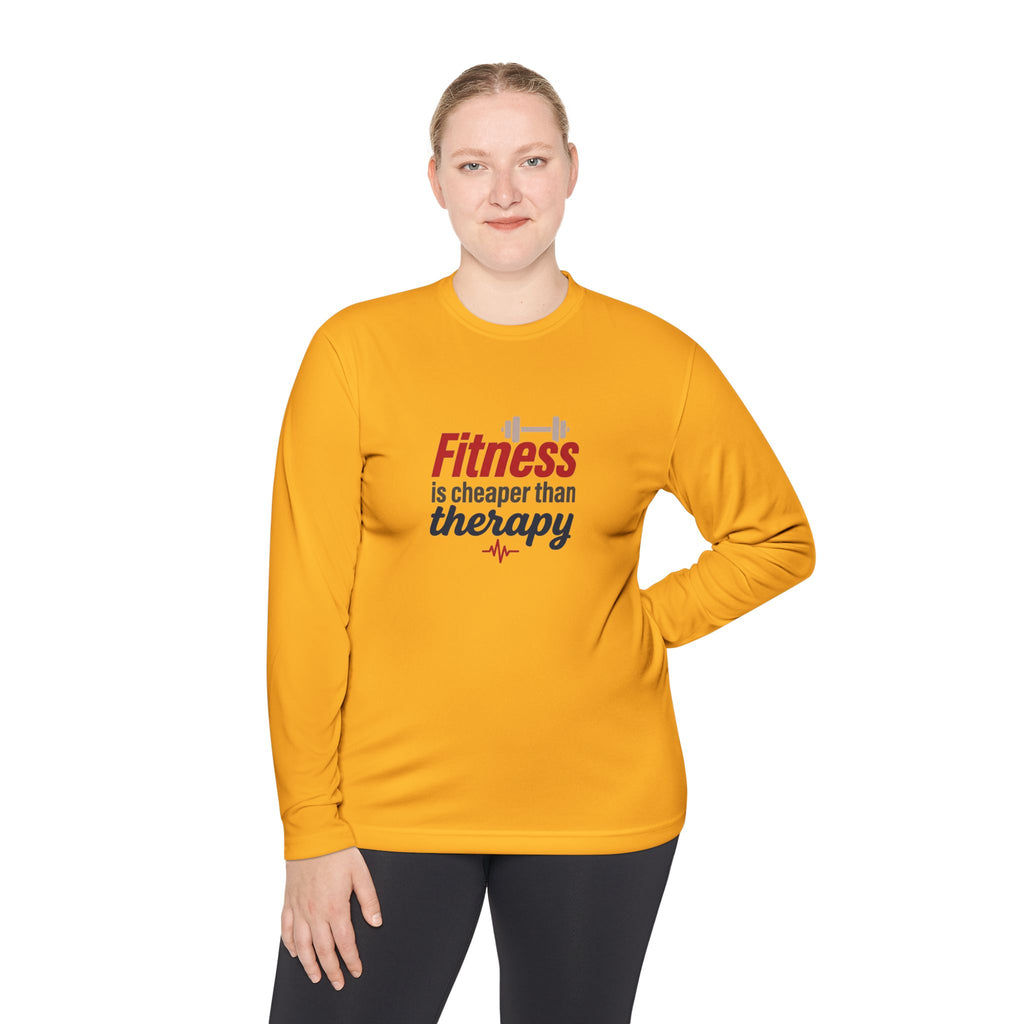 Fitness is Cheaper than Therapy Unisex Lightweight Long Sleeve Tee