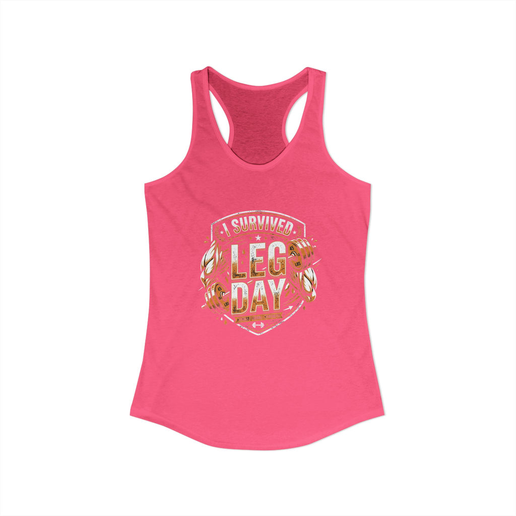 I Survived Leg Day Women's Ideal Racerback Tank