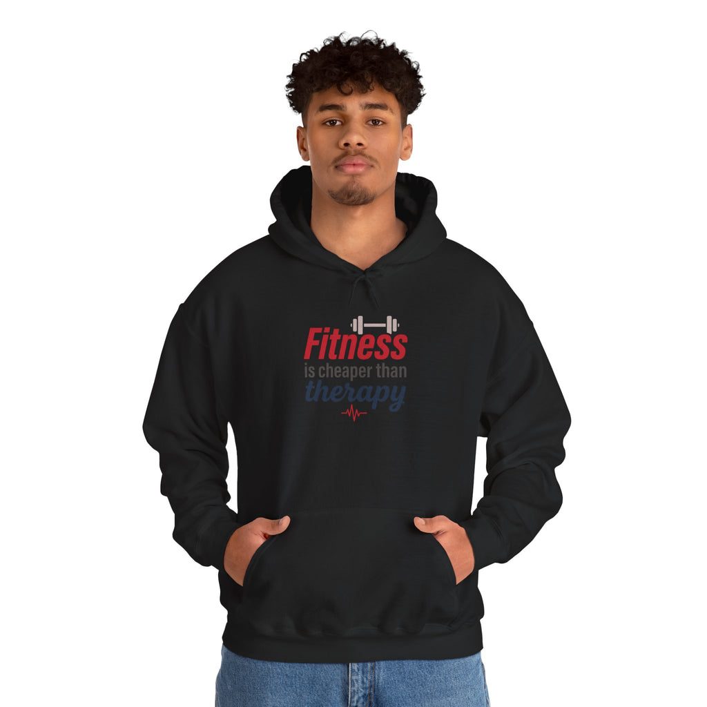 Fitness is Cheaper than Therapy Unisex Heavy Blend™ Hooded Sweatshirt