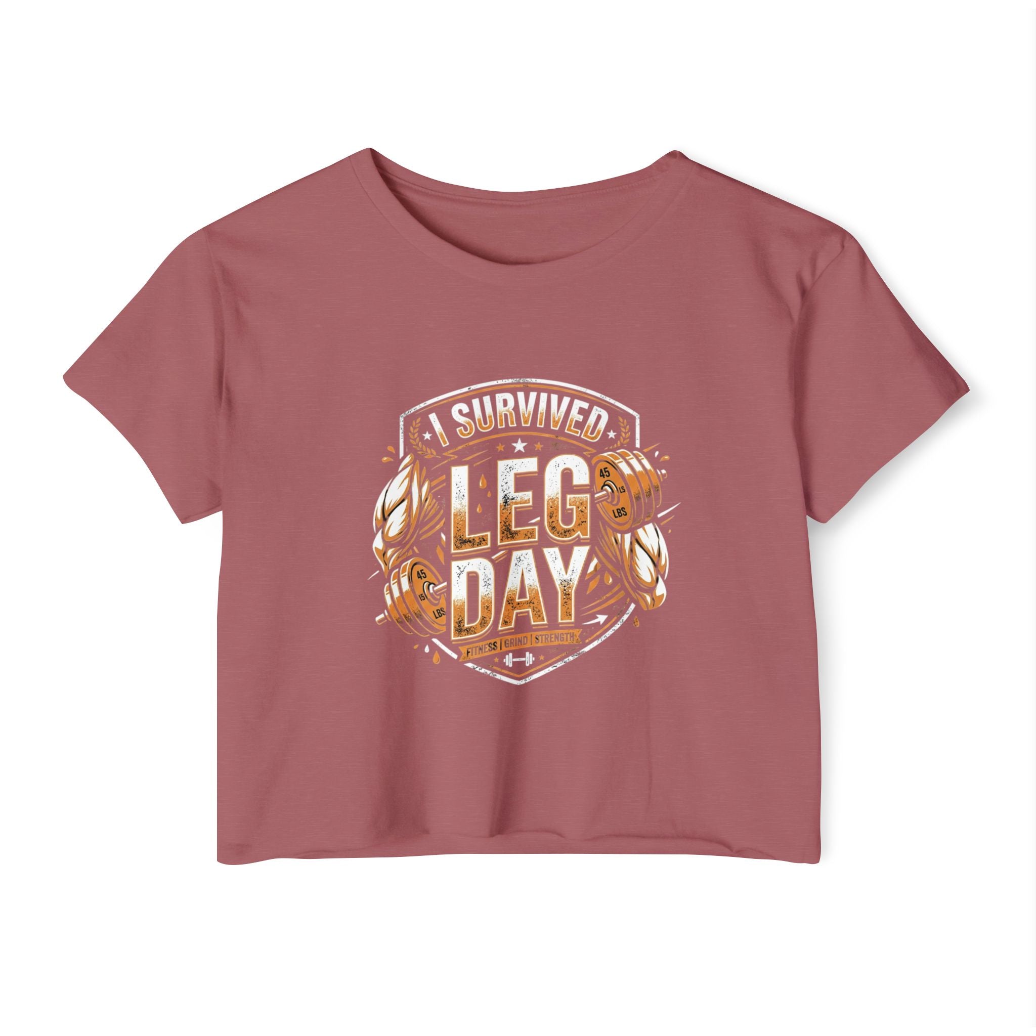 I Survived Leg Day Women's Festival Crop Top