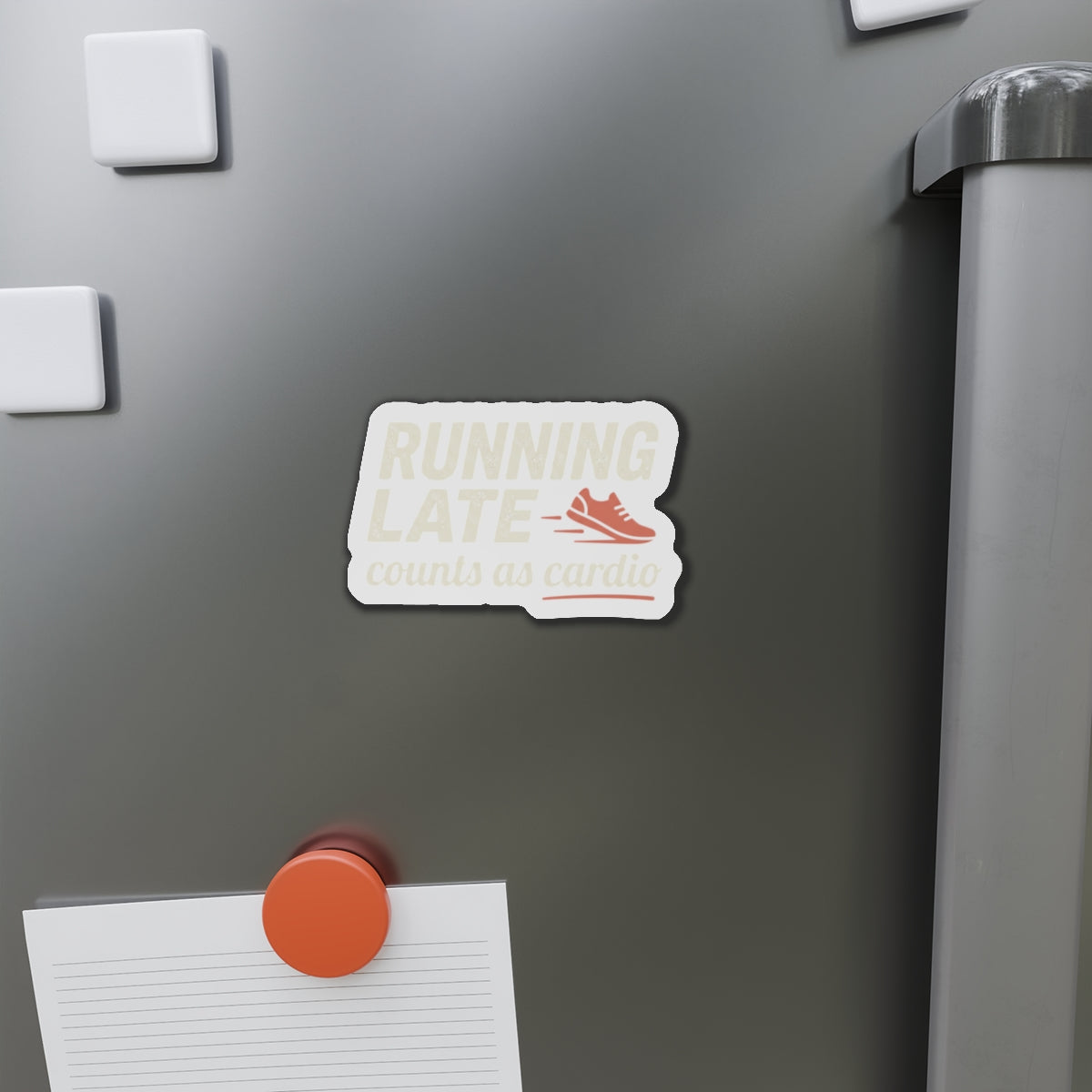 Running Late Counts as Cardio Die-Cut Magnets