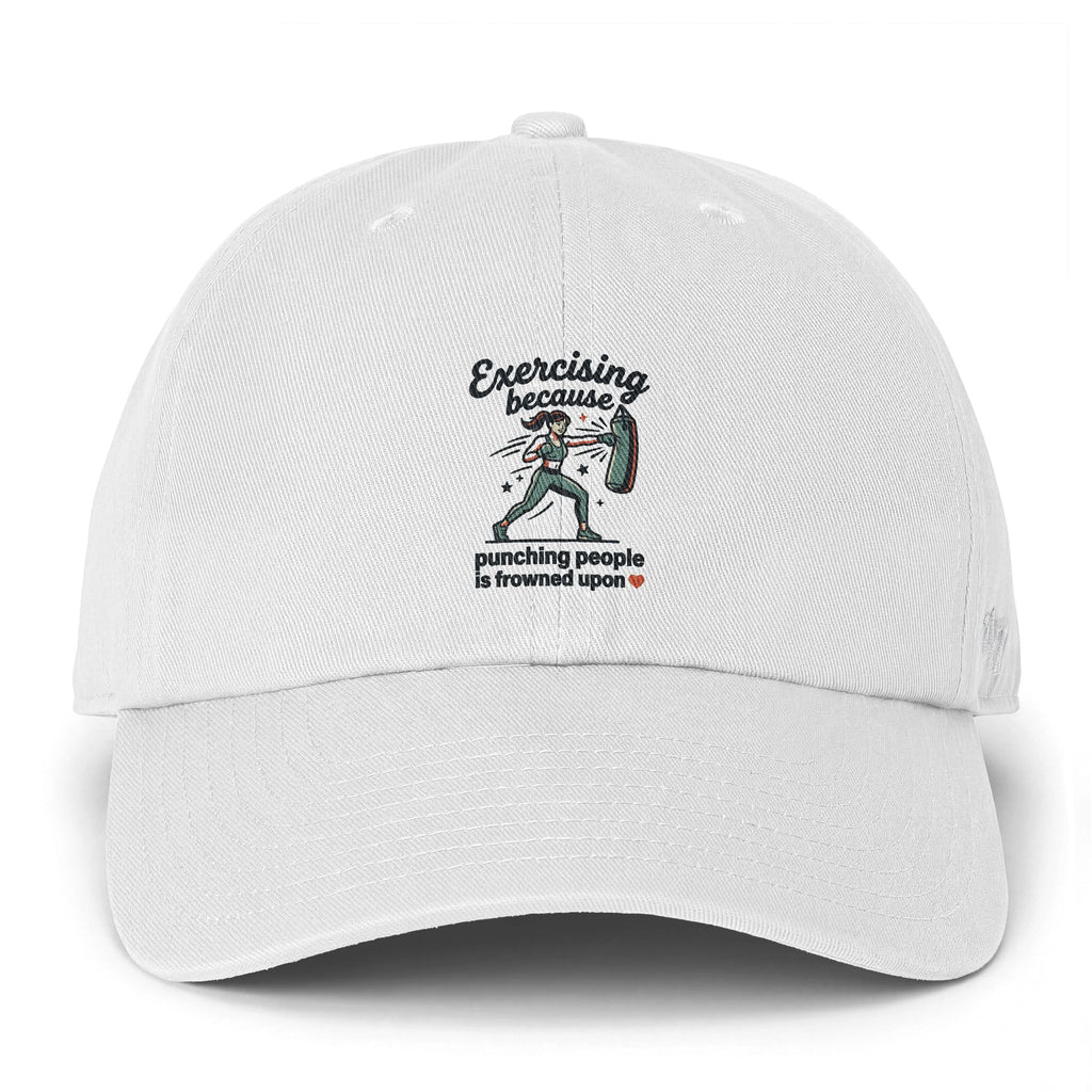 Exercising Because Punching People is Frowned Upon Clean Up Cap