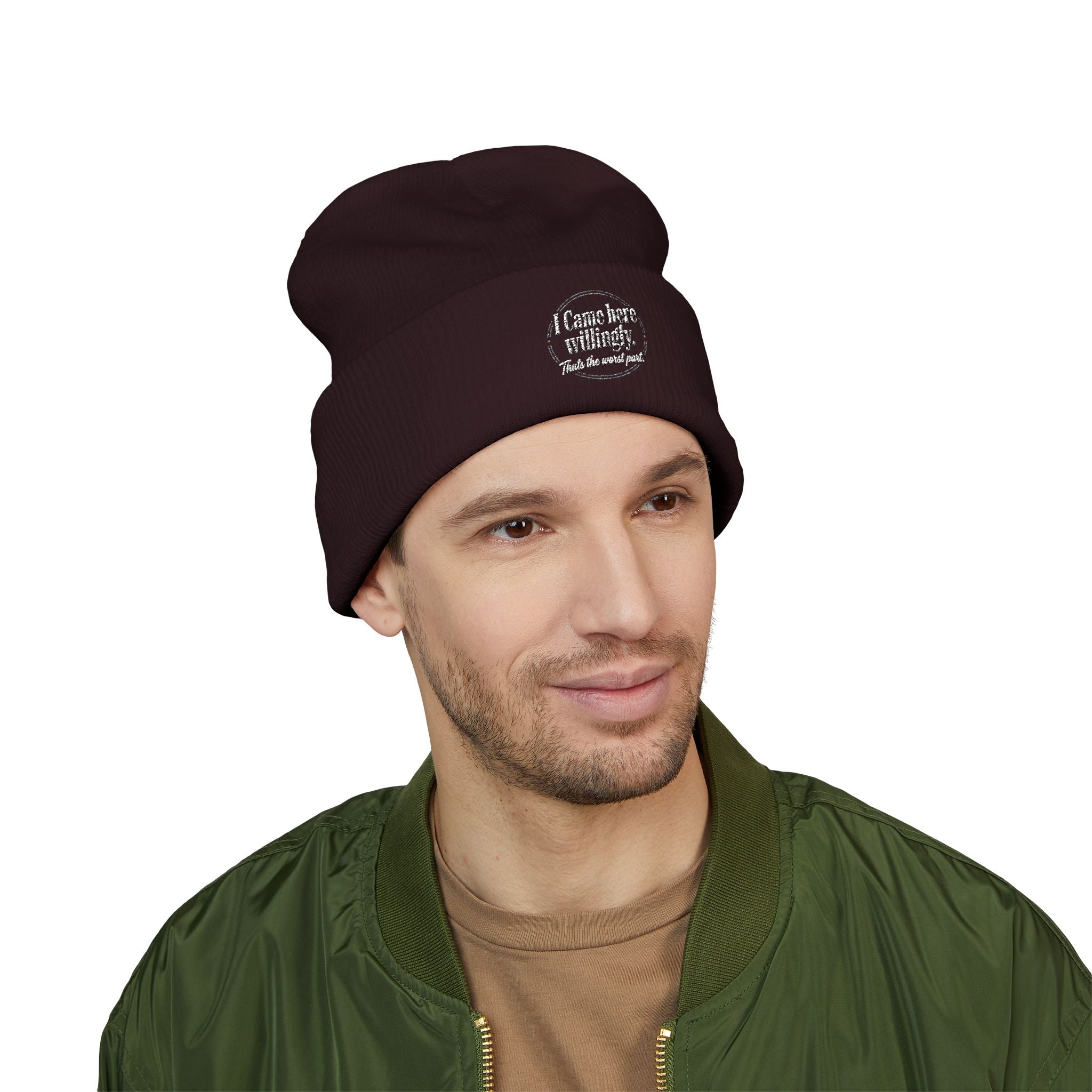 I Came Here Willingly Classic Cuffed Beanie (Embroidery)