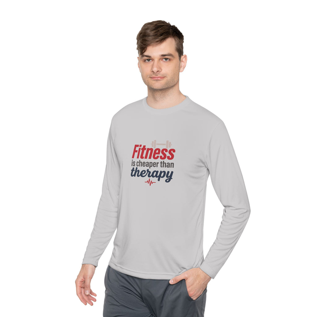 Fitness is Cheaper than Therapy Unisex Lightweight Long Sleeve Tee